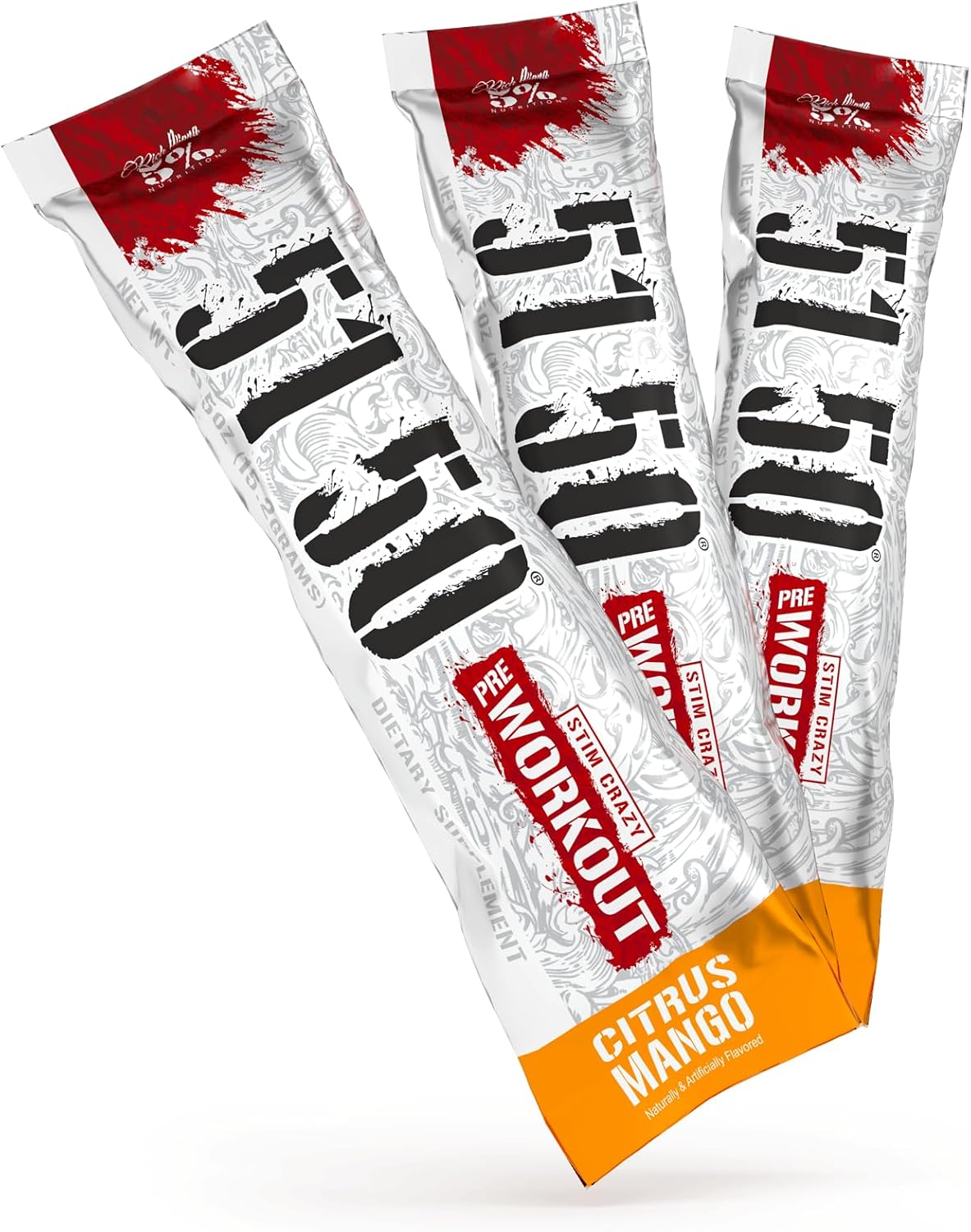 5150 High Stim Pre-Workout Powder Packets - Extreme Energy & Focus (10 Count)