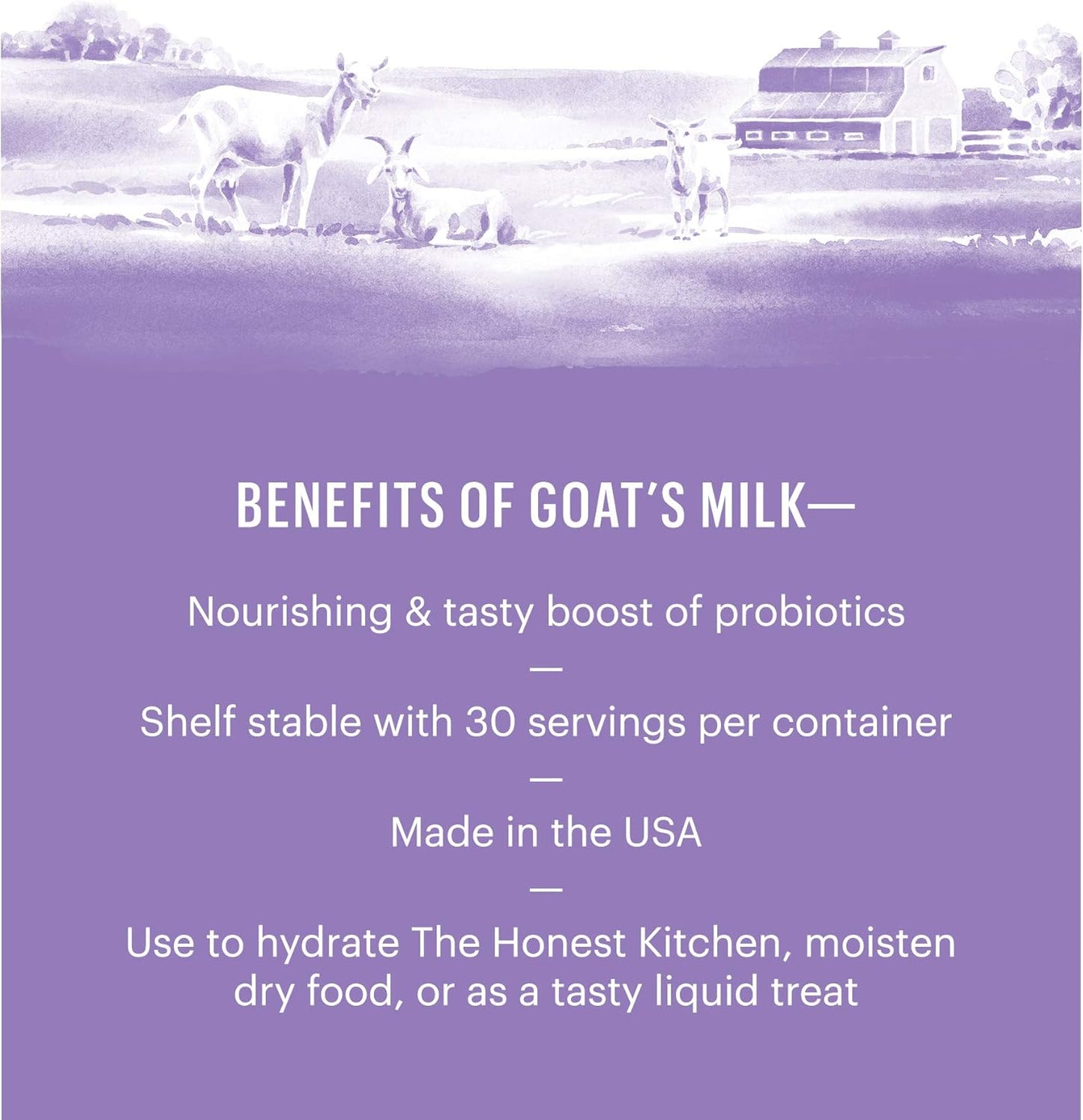 5.2 Ounces Honest Kitchen Instant Goat's Milk with Probiotics for Dogs and Cats