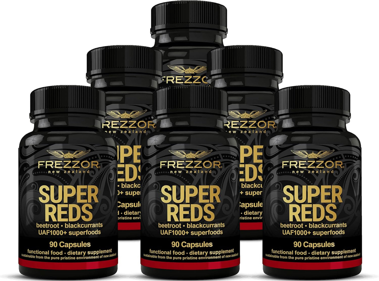 540 Capsules of FREZZOR Super Reds with UAF1000+ for Natural Energy and Antioxidants