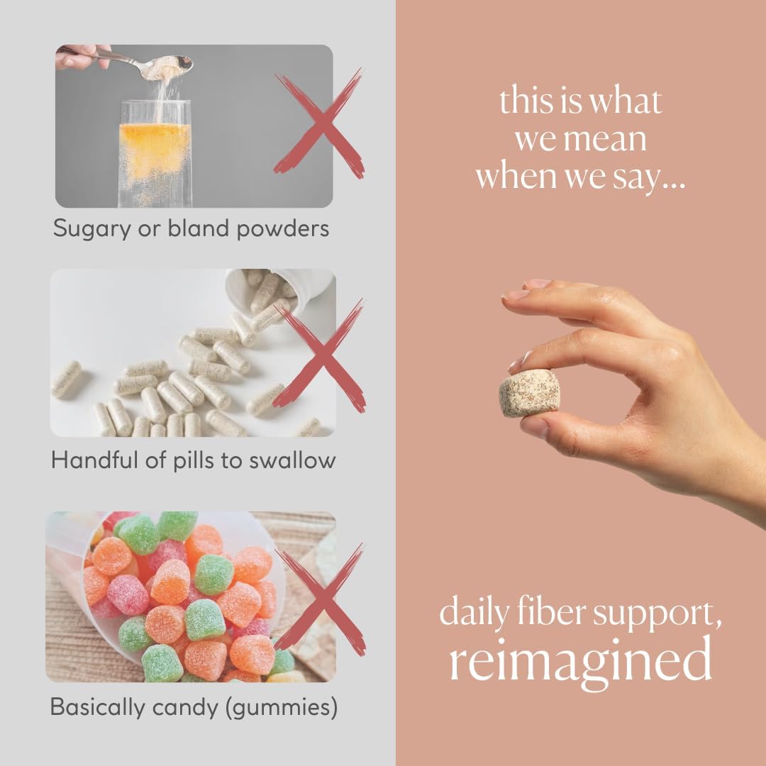 5g Daily Fiber Bite Supplement for Regularity, Digestion, and Gut Health - All Natural Peanut Butter Cacao Flavor - 30 Servings