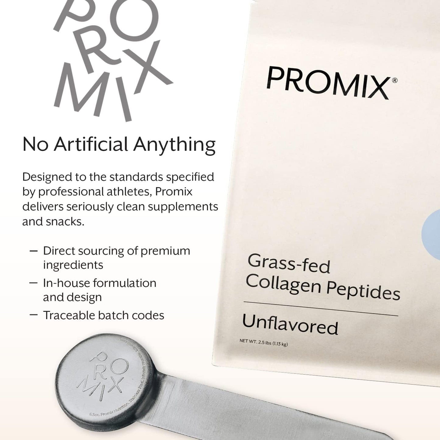 5lb Bulk ProMix Nutrition Hydrolyzed Collagen Peptides - Unflavored Protein for Skin, Bones, Joints - Supports Recovery in Shakes, Smoothies & Recipes