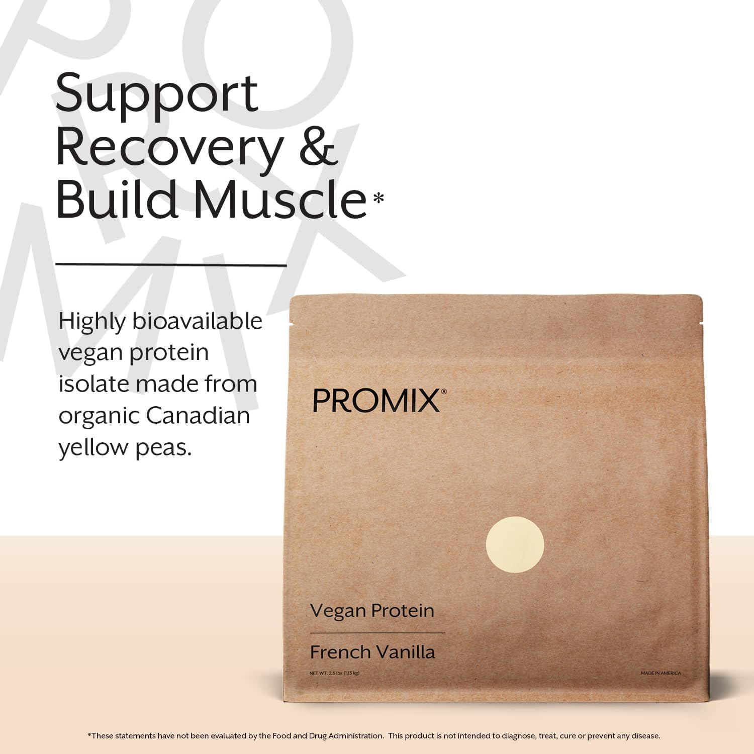 5lb Bulk Vegan Protein Powder with 25g Plant Based Yellow Pea Protein, Vitamin B12, and BCAAs in Vanilla Flavor