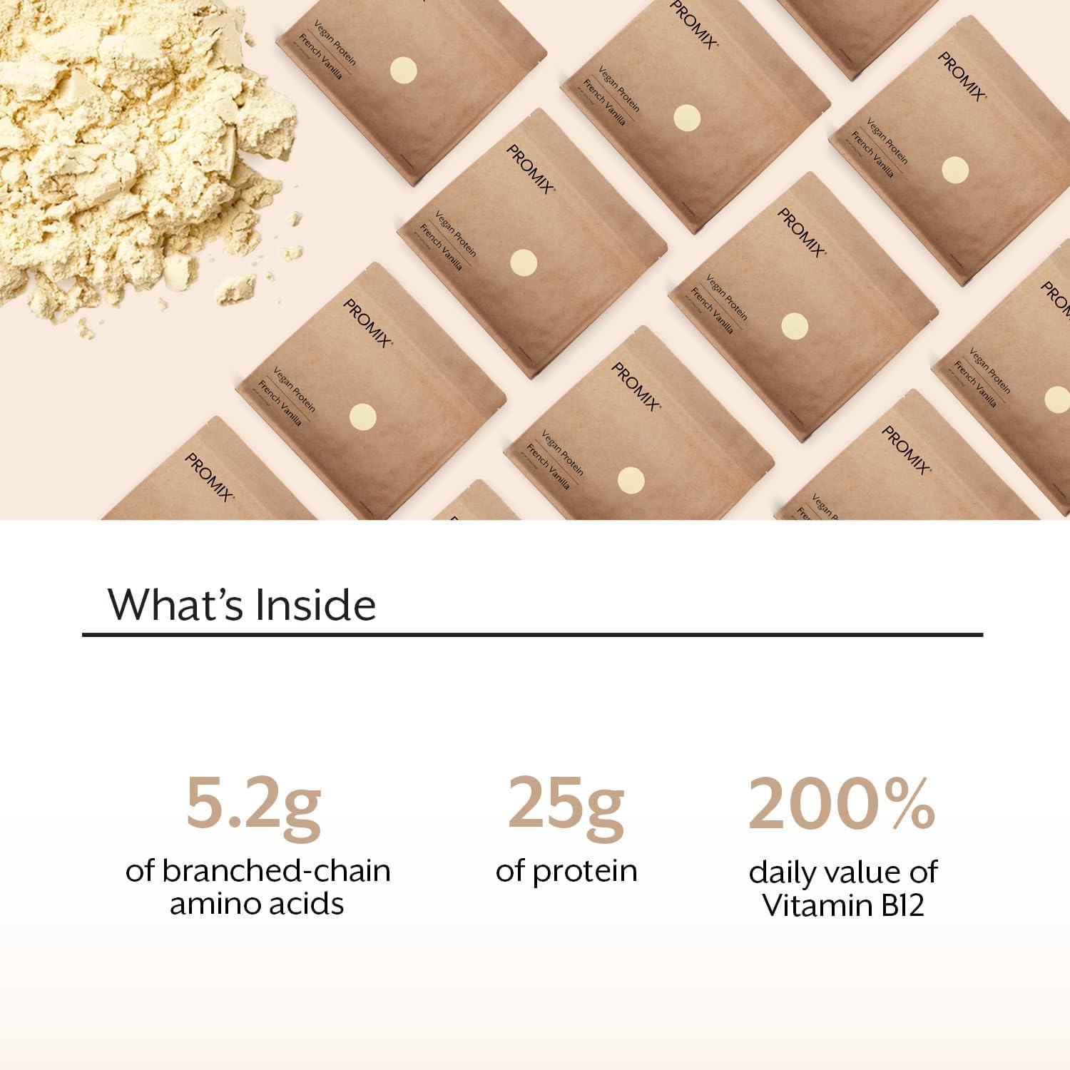 5lb Bulk Vegan Protein Powder with 25g Plant Based Yellow Pea Protein, Vitamin B12, and BCAAs in Vanilla Flavor