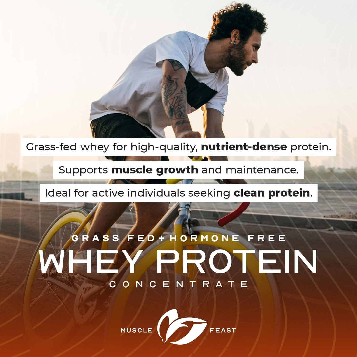 5lb Grass-Fed Whey Protein Concentrate Powder - Hormone-Free, All-Natural, Unflavored