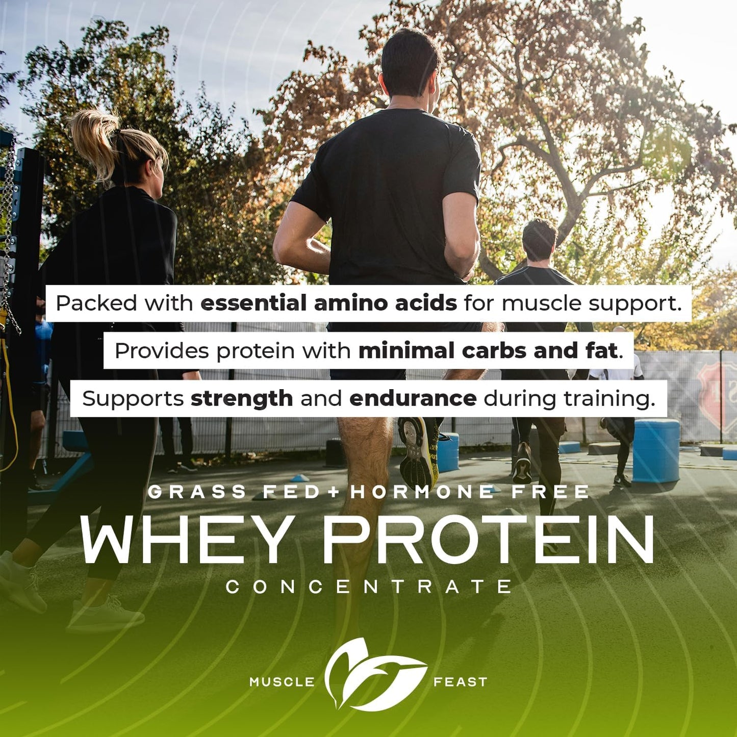 5lb Grass-Fed Whey Protein Concentrate Powder - Hormone-Free, All-Natural, Unflavored