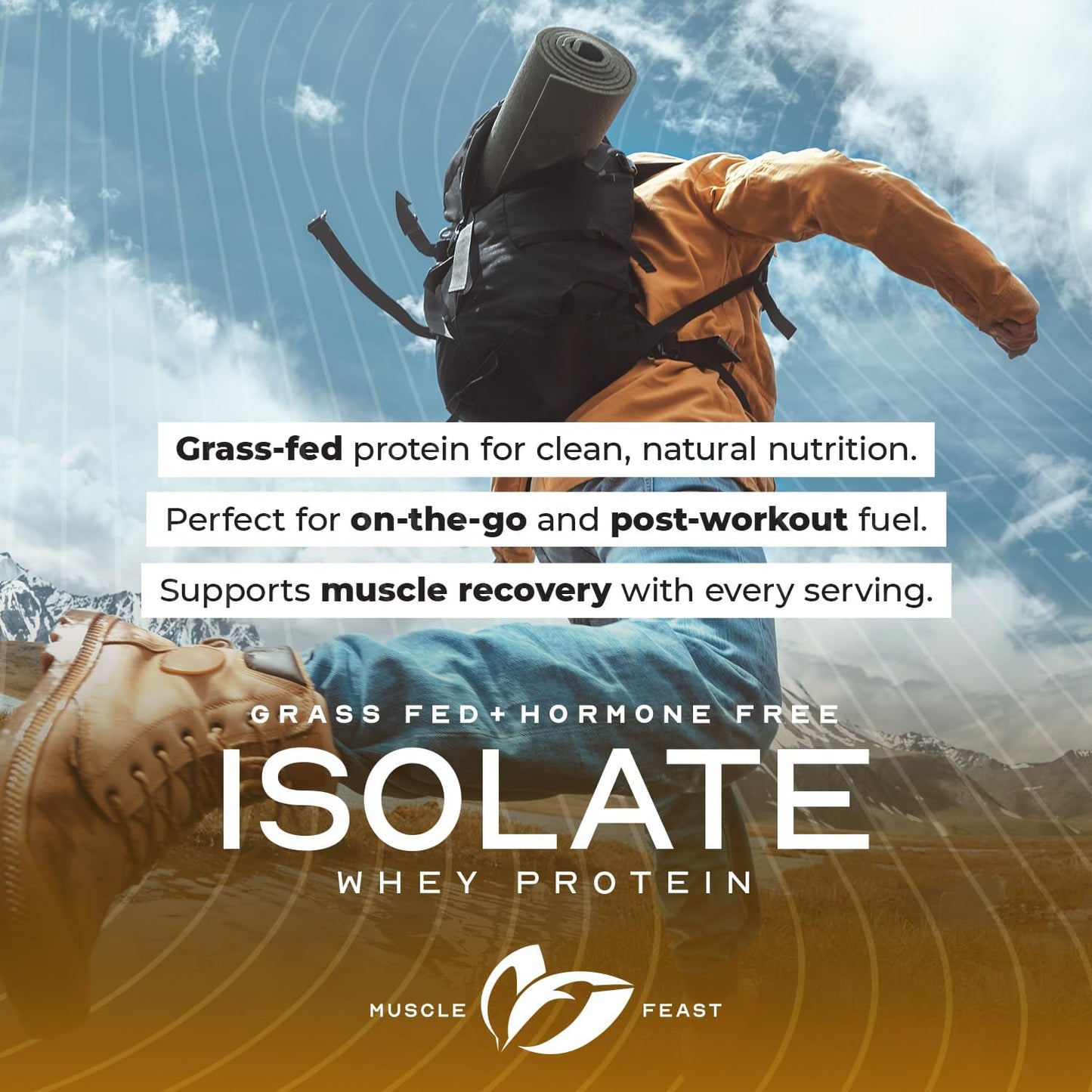 5lb Grass-Fed Whey Protein Isolate Pumpkin Spice - All Natural, Hormone-Free, Pasture Raised by Muscle Feast