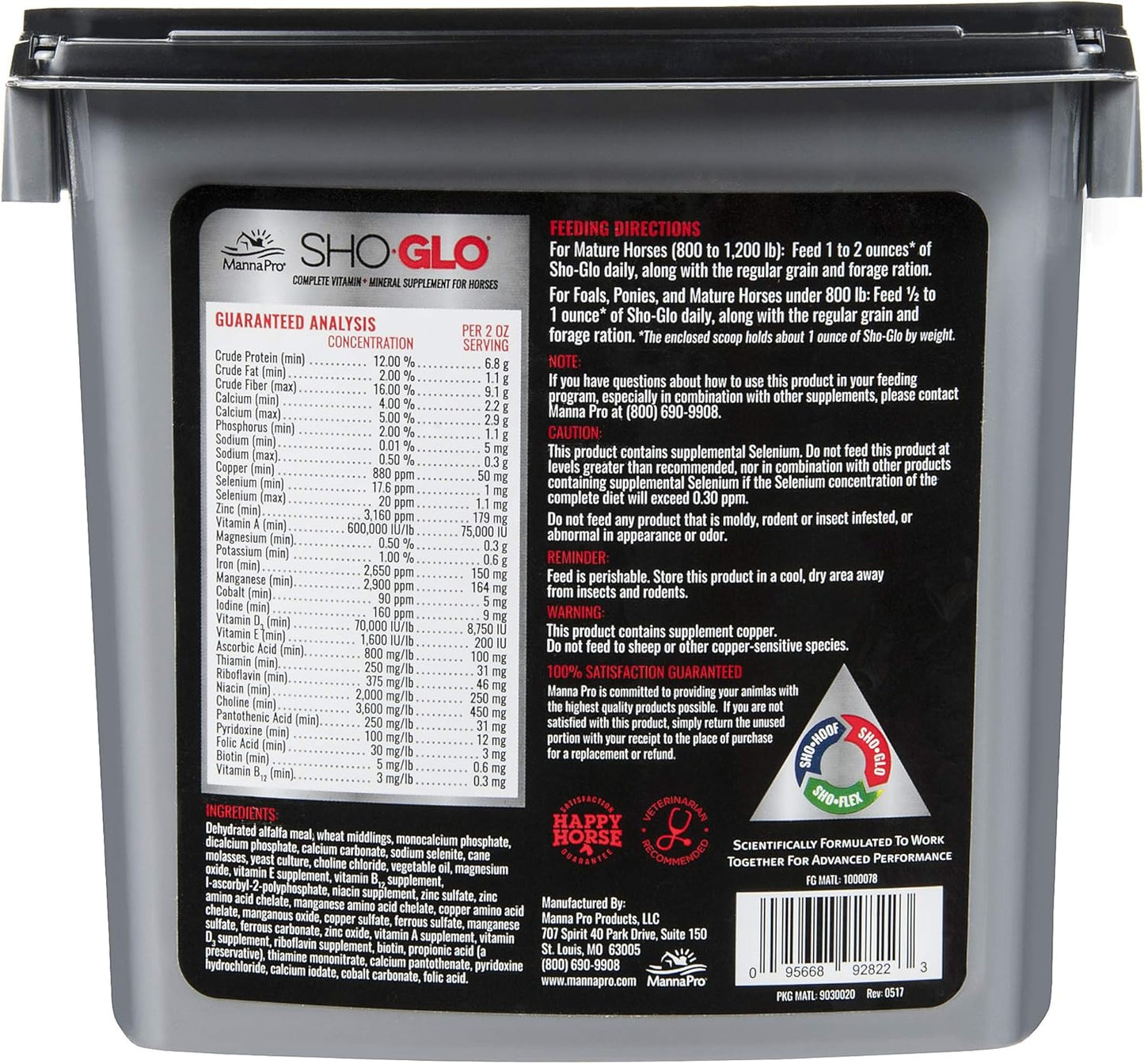 5lb Manna Pro Sho-Glo Supplement: Healthy Skin & Coat Vitamins for Horses