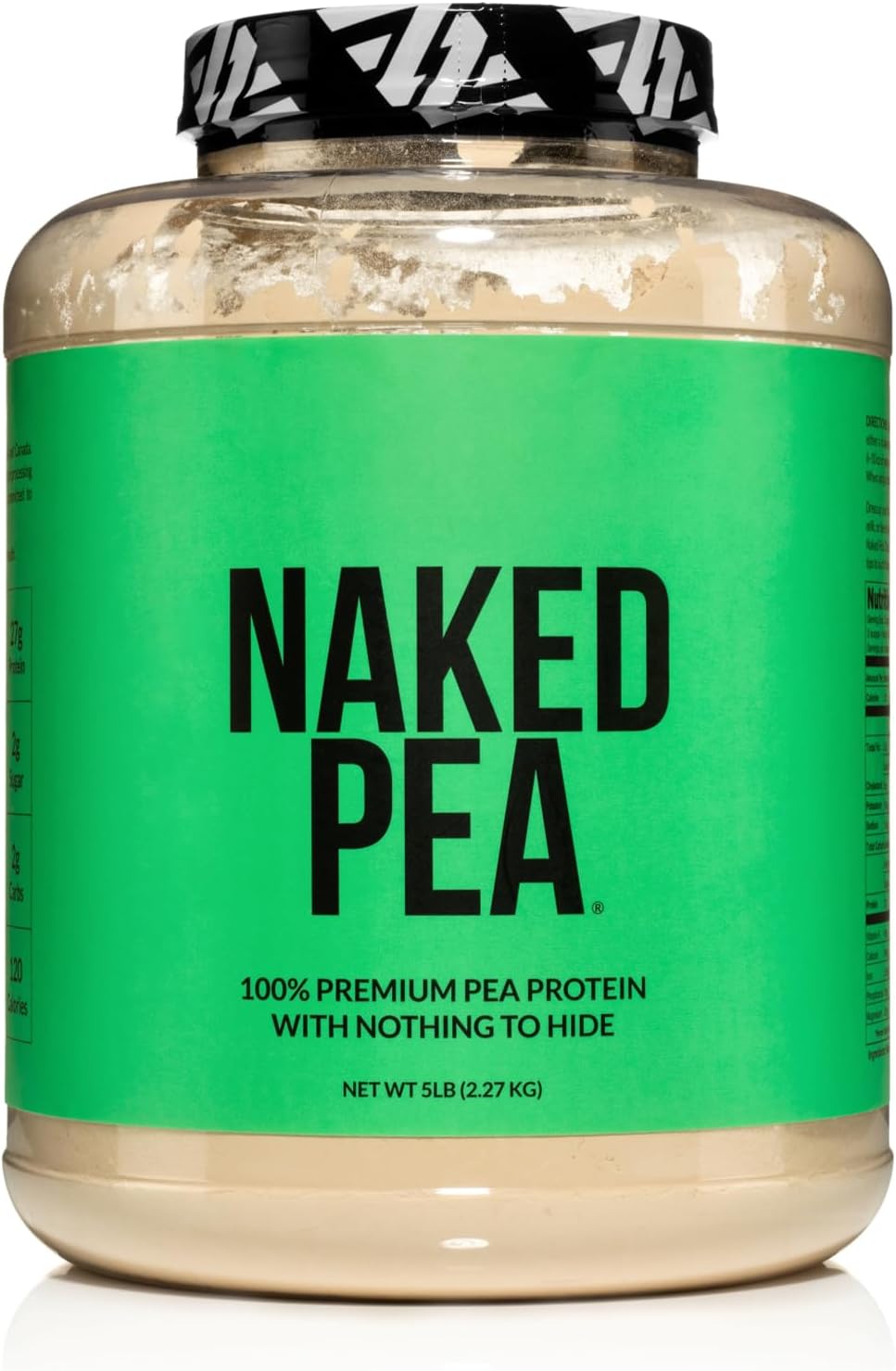 5LB Naked Pea Protein Powder - 100% Vegan Pea Protein Isolate from North American Farms - Unflavored Plant Protein Powder - Easy to Digest - 76 Servings