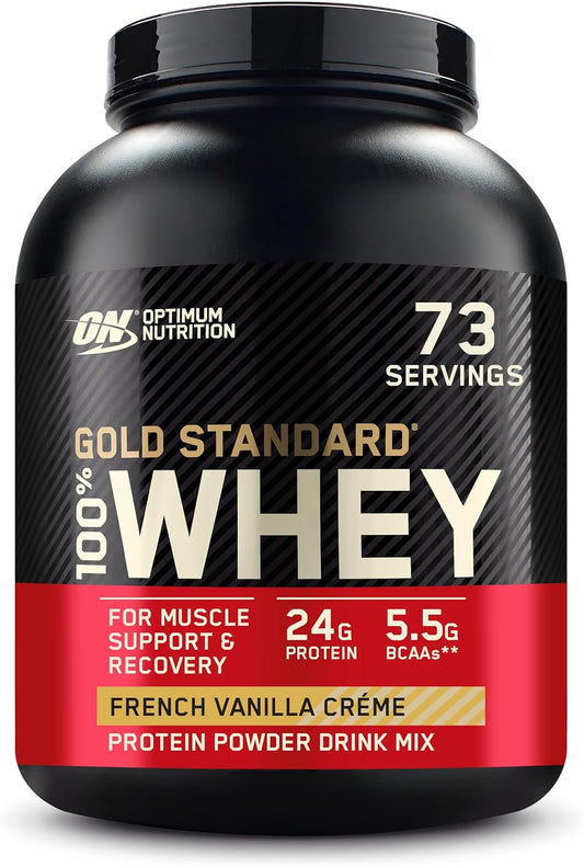 5lb Optimum Nutrition Gold Standard 100% Whey Protein Powder - French Vanilla Crème - Packaging Variation