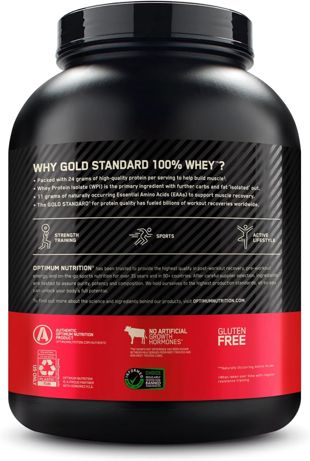 5lb Optimum Nutrition Gold Standard 100% Whey Protein Powder - Double Rich Chocolate