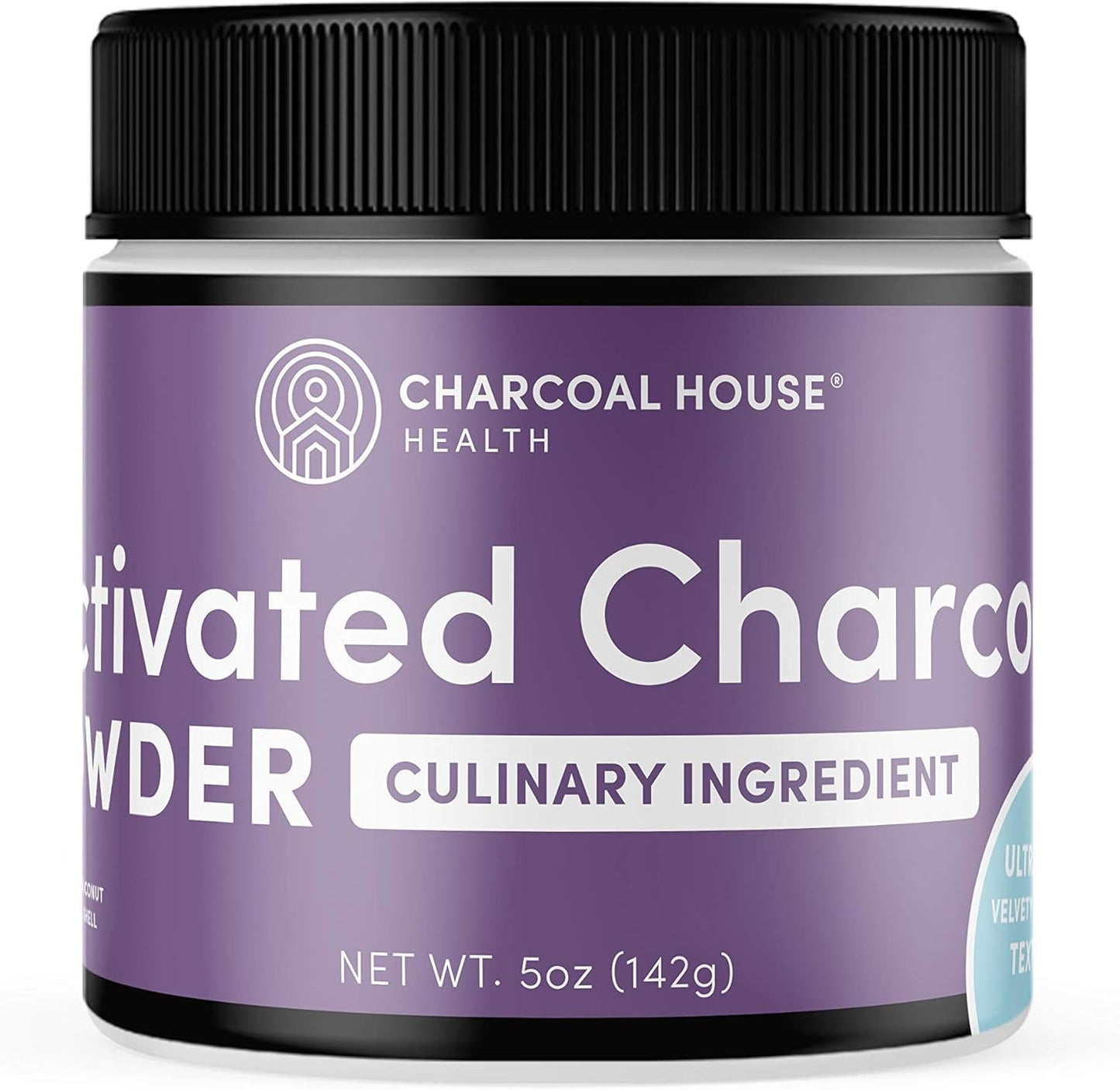 5oz Charcoal House ULTRA FINE Coconut Activated Charcoal Powder for Culinary and Cosmetic Use - Velvety Smooth Texture for Smoothies, Ice Creams, Pastries, and Soaps - Soft Finish, No Grit