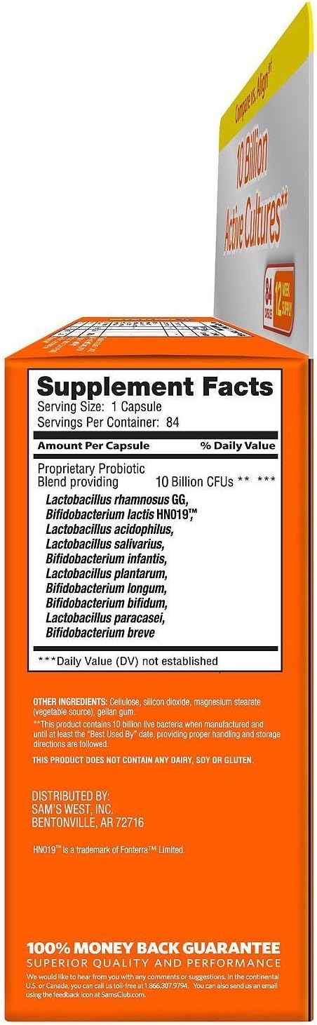 5x Probiotic Digestive Care Supplement - Member's Mark 84ct. Bottle Pack