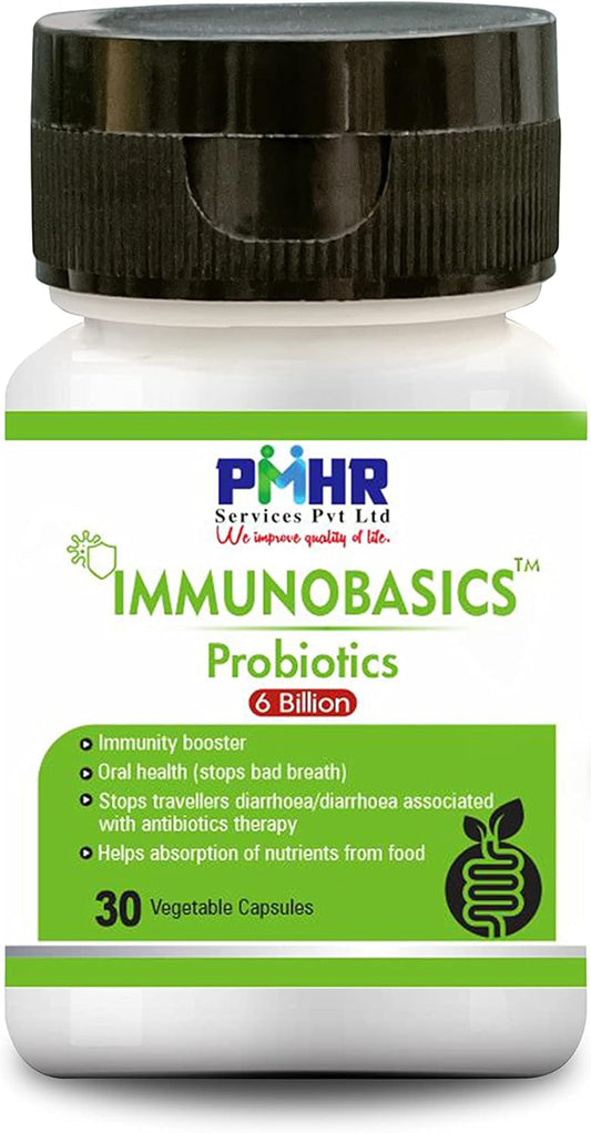 6 Billion CFU Probiotic Capsules with L. Acidophillus, L. Rhamnosus, L. paracasei, and More for Gut Health