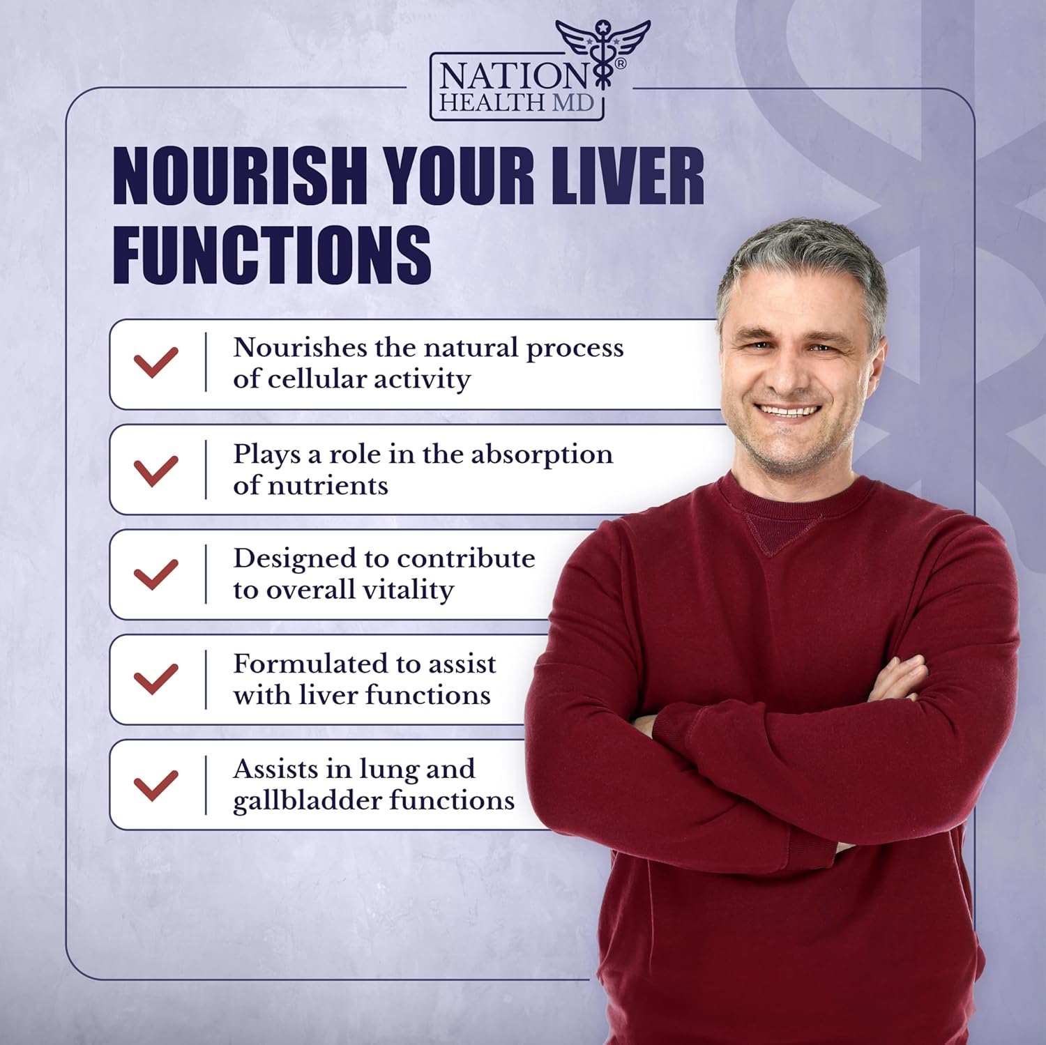 6 Bottles of NATION HEALTH MD Liver Renew - Liver Cleanse Detox & Repair Supplement with Artichoke, Milk Thistle, Dandelion, Turmeric - Liver Support