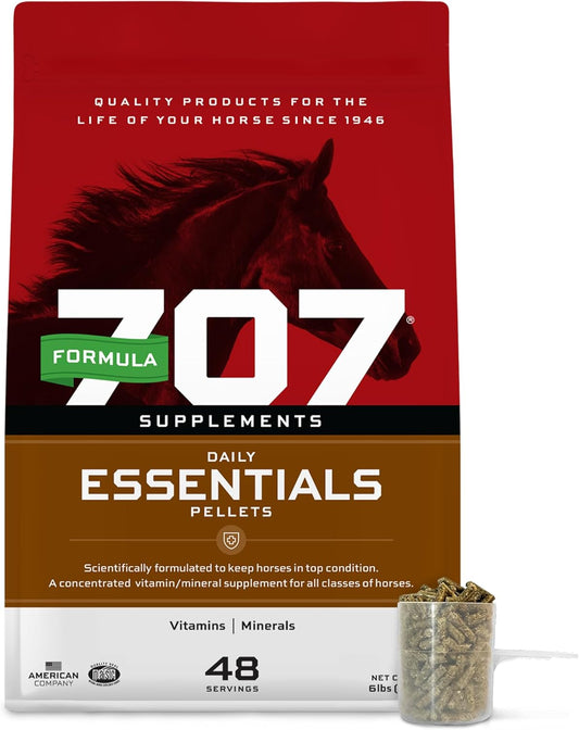 6 lb Bag of Formula 707 Daily Essentials Equine Supplement - Enhance Horse Health with Complete Vitamins and Minerals