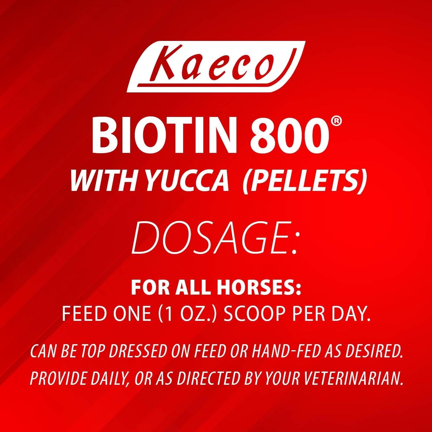 6 lb RJ Matthews Biotin 800 Pellets for Horse Hoof Health and Coat Shine
