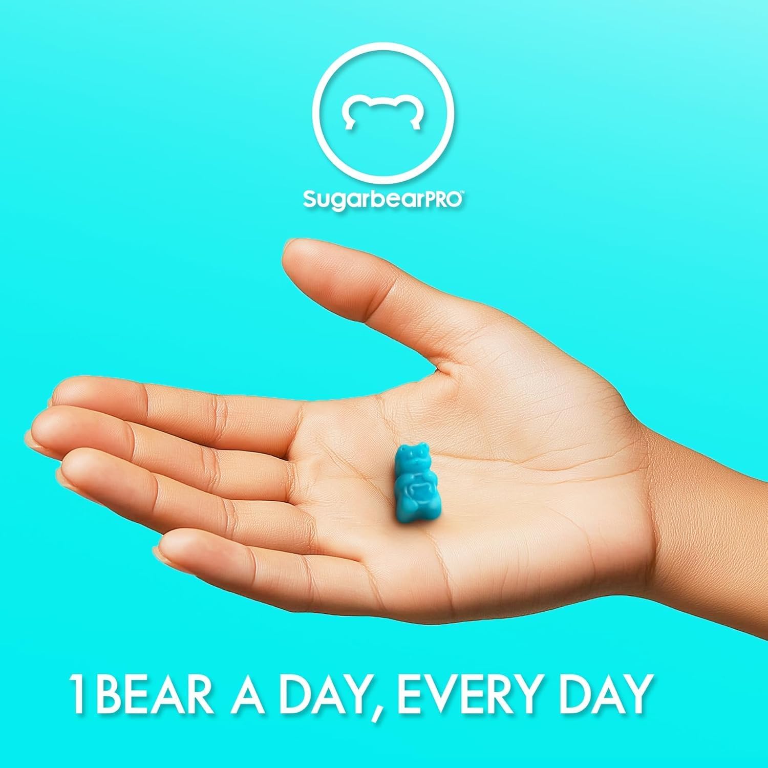 6-Month Supply SugarbearPro Glass Nail File & Buffer + Vegan Hair & Nail Vitamin Gummies - Extra Strength Biotin 6000mcg for Stronger Nails