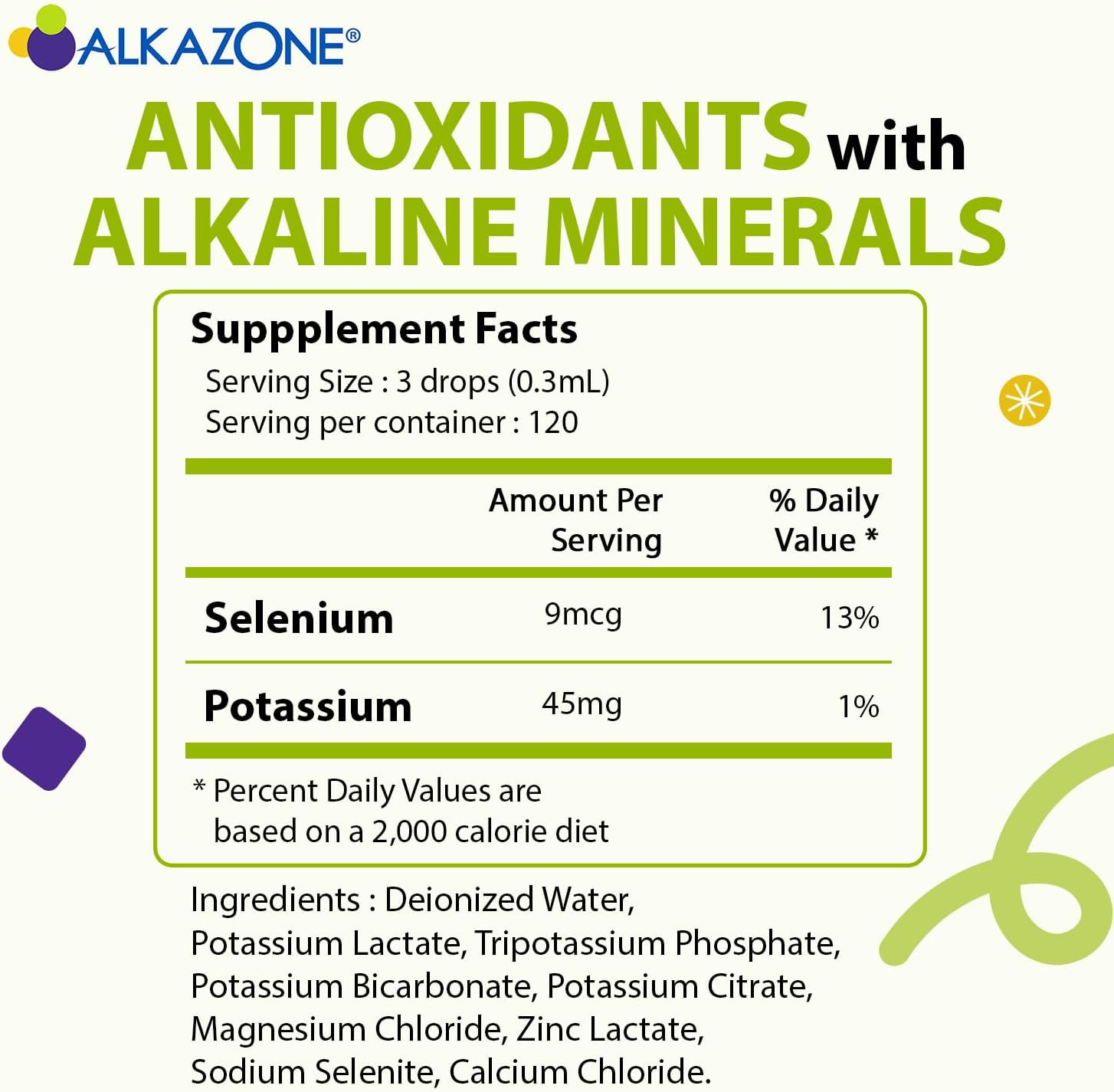 6-Pack ALKAZONE Antioxidants Alkaline Mineral Booster & Supplements for pH Balance
