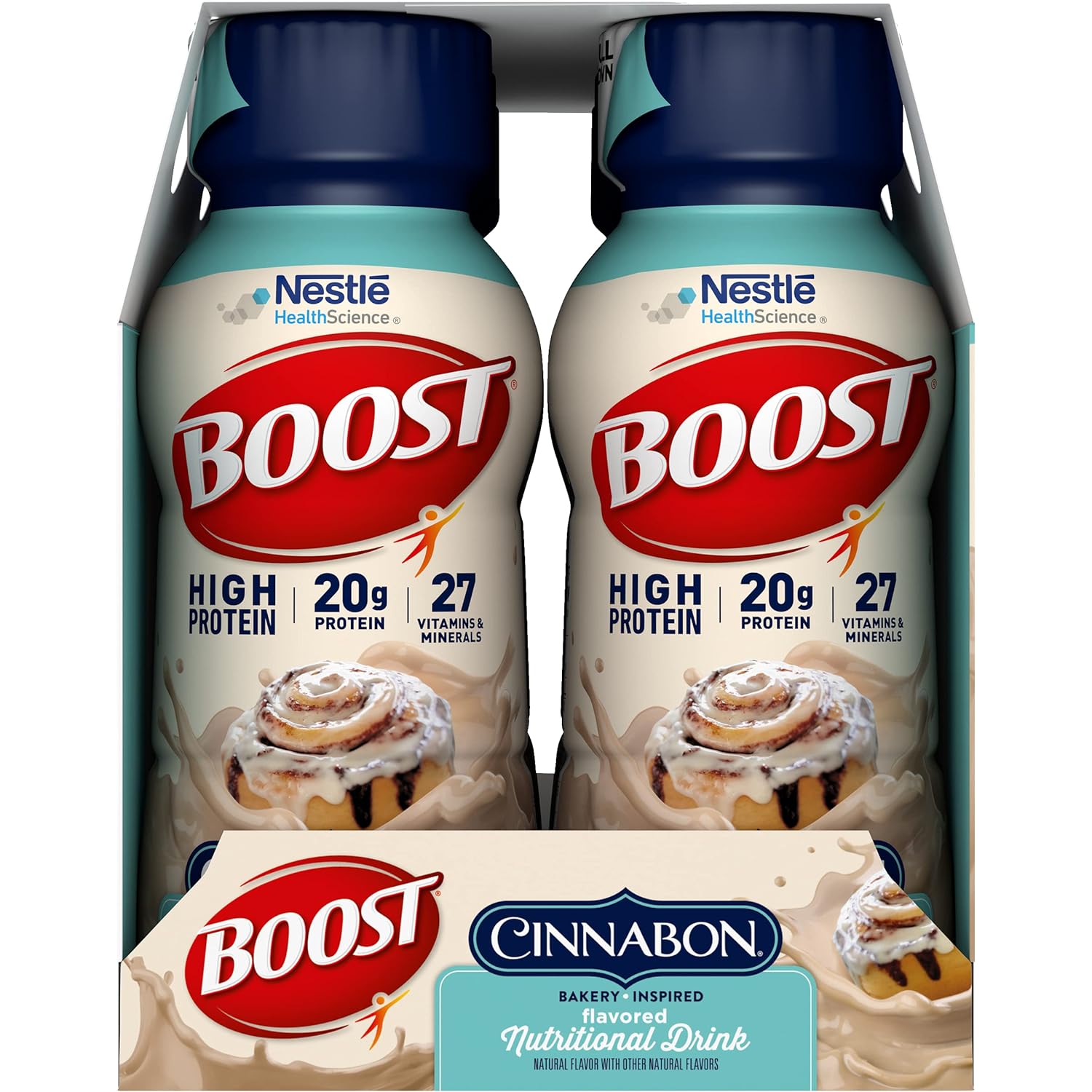 6-Pack BOOST High Protein Nutritional Drink in Cinnabon Flavor - Pack of 2