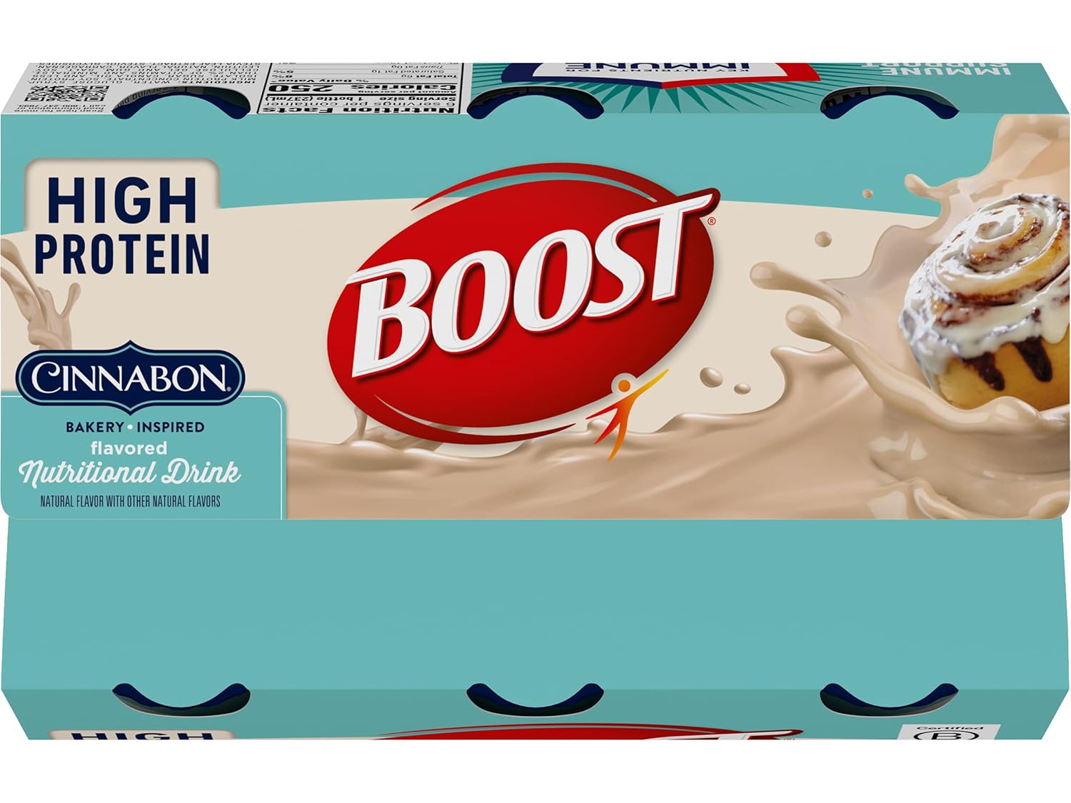 6-Pack BOOST High Protein Nutritional Drink in Cinnabon Flavor - Pack of 2