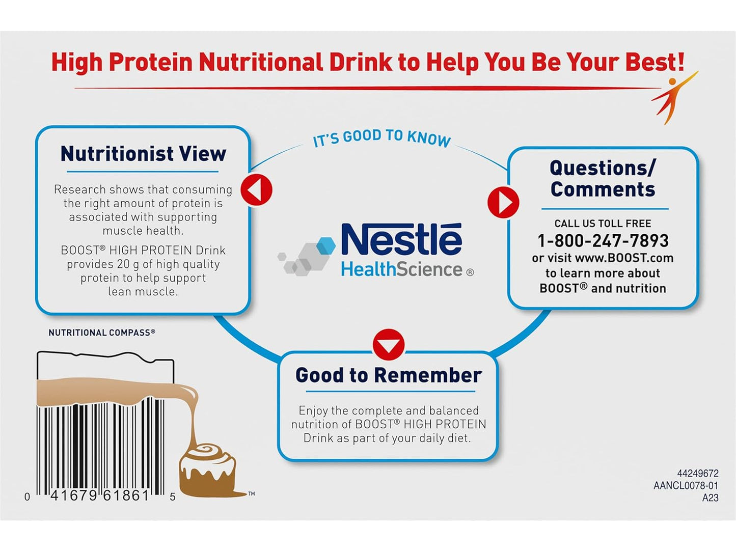 6-Pack BOOST High Protein Nutritional Drink in Cinnabon Flavor - Pack of 2