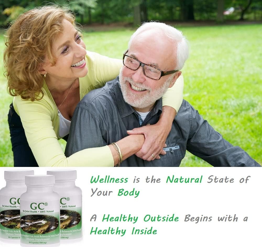 6-Pack GC GoutCare Capsules for Uric Acid Management & Joint Support with Turmeric, Garlic, Milk Thistle - 90 Capsules/Bottle