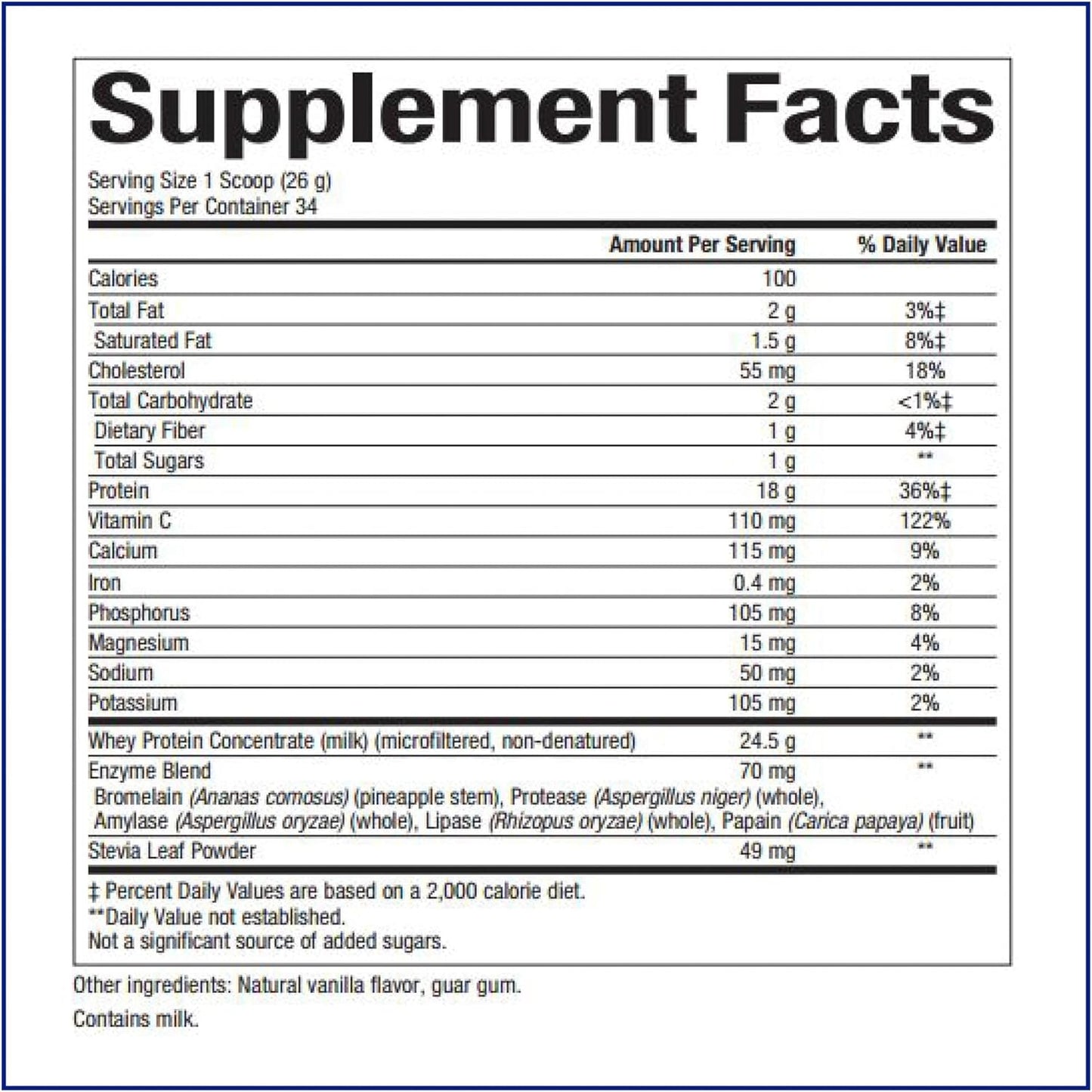 6-Pack Natural Factors Whey Factors French Vanilla Protein Powder 2 lbs.