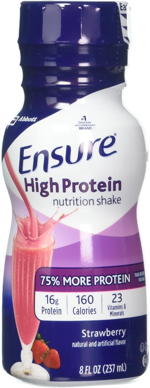 6-Pack of Ensure High Protein Nutrition Shakes in Strawberry Flavor