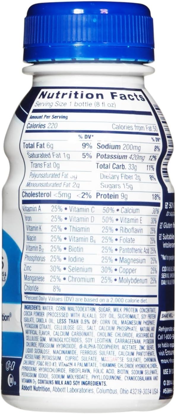 6-Pack of Ensure Original Dark Chocolate Nutrition Shakes
