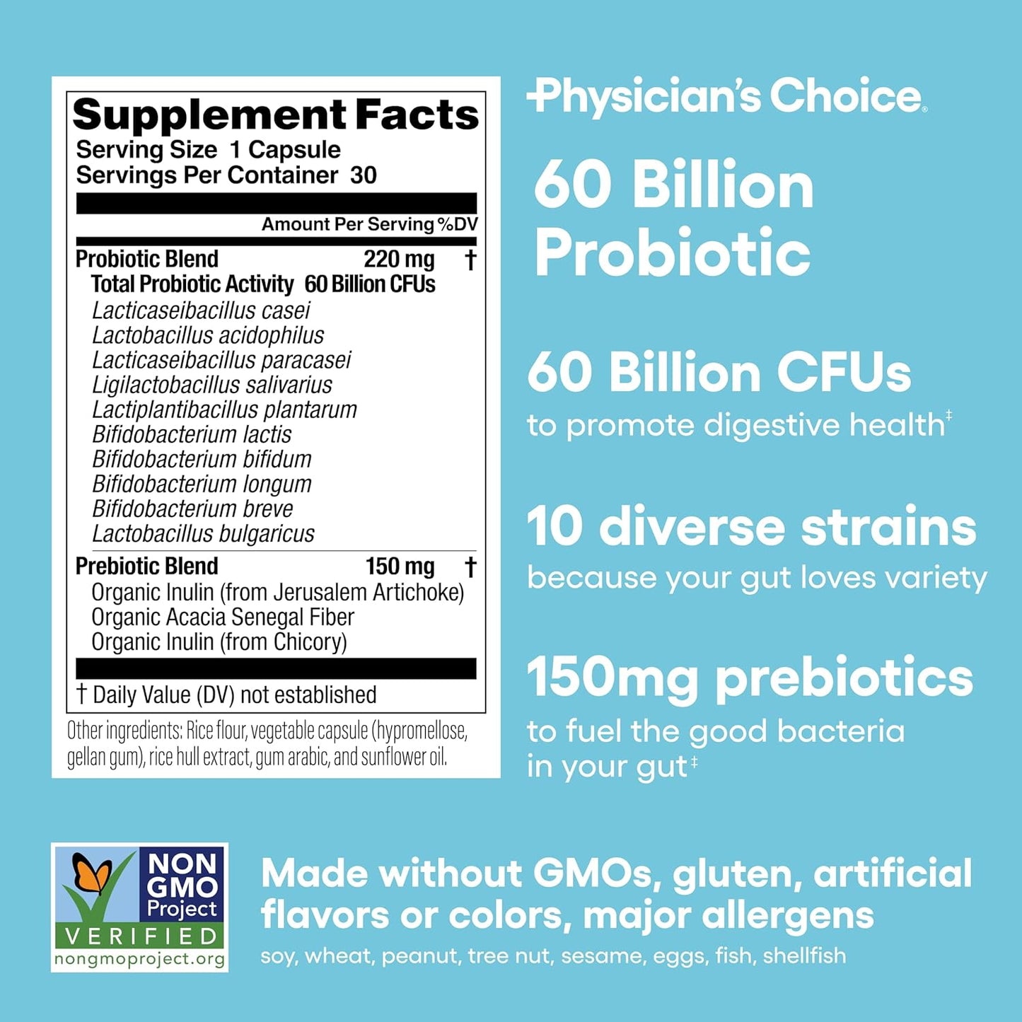 60 Billion Probiotic, Bloat & Gas Probiotic, Digestive Enzymes - Gut Health Bundle for Physicians
