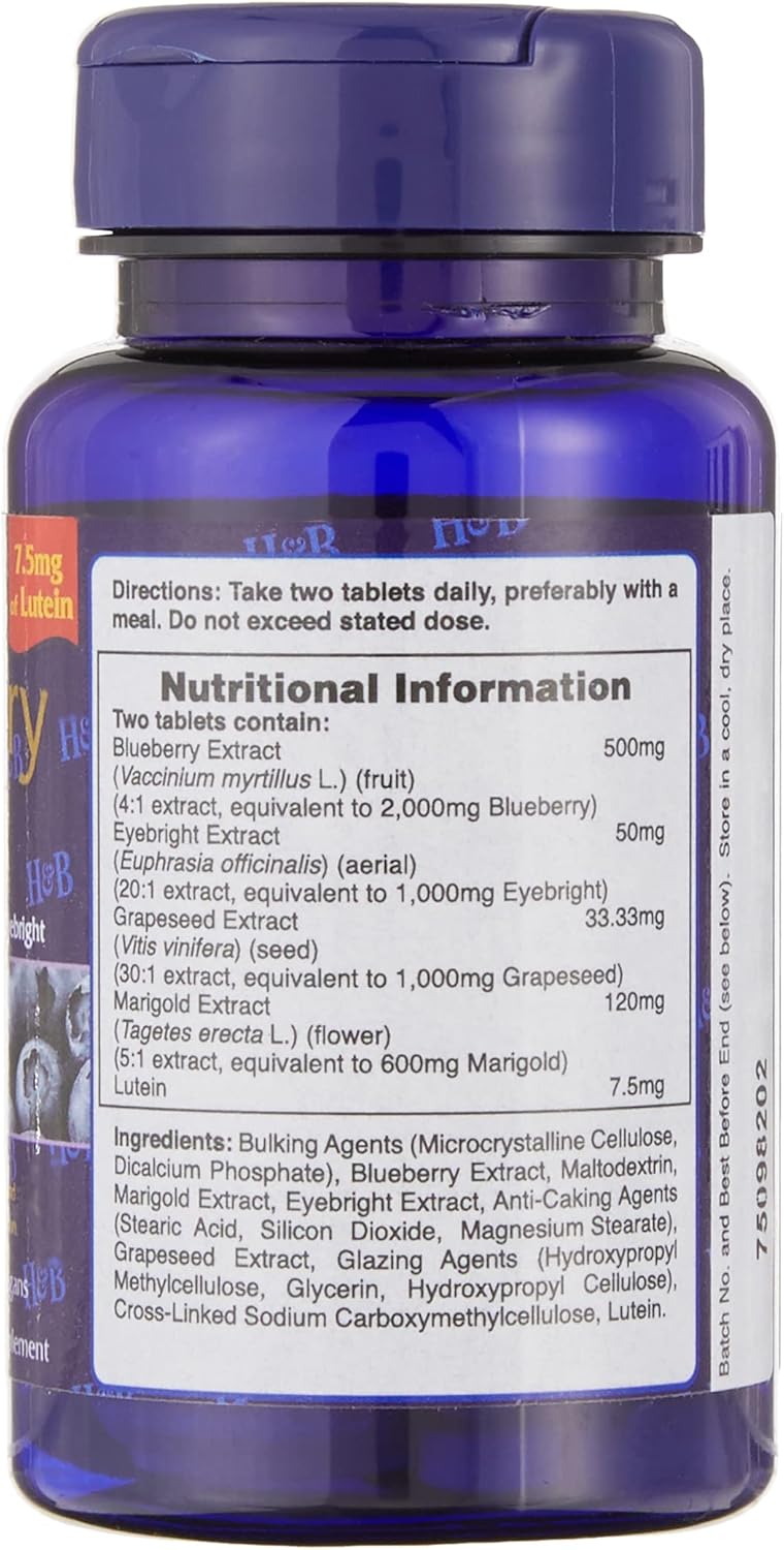 60 Blueberry Vision Capsules by Holland & Barrett - Supports Eye Health and Vision