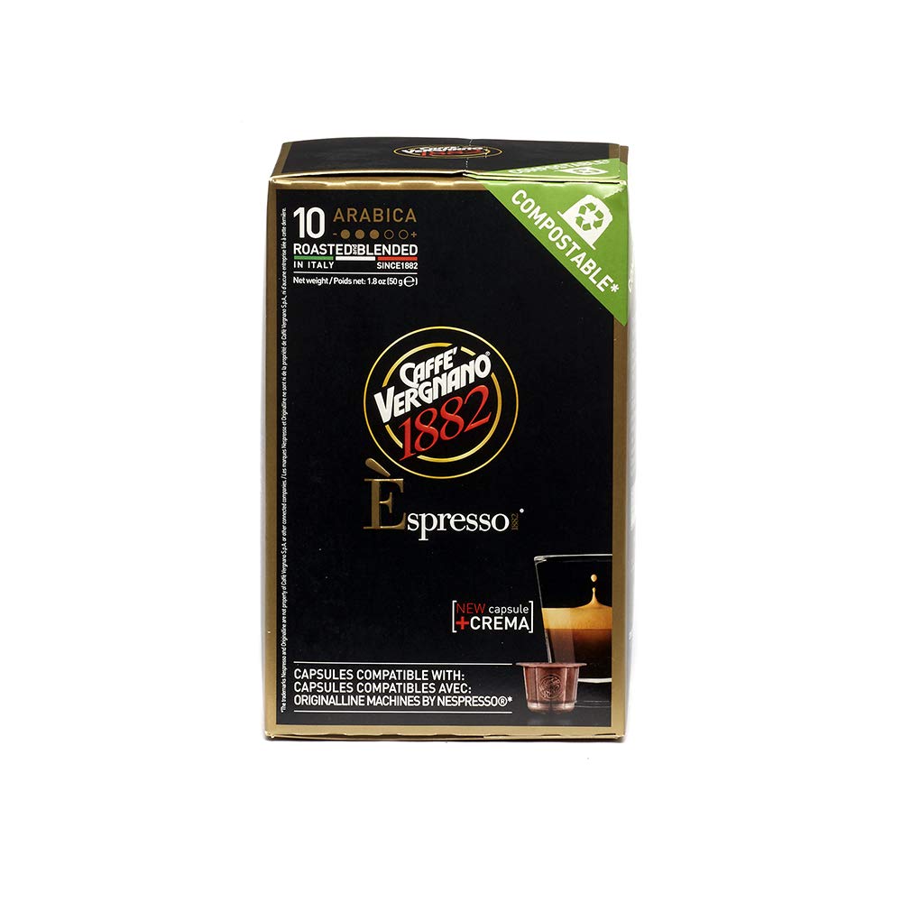60 Caffè Vergnano Arabica Capsules Compatible with Nespresso Original Line Machines - 6 Packs of 10 Capsules