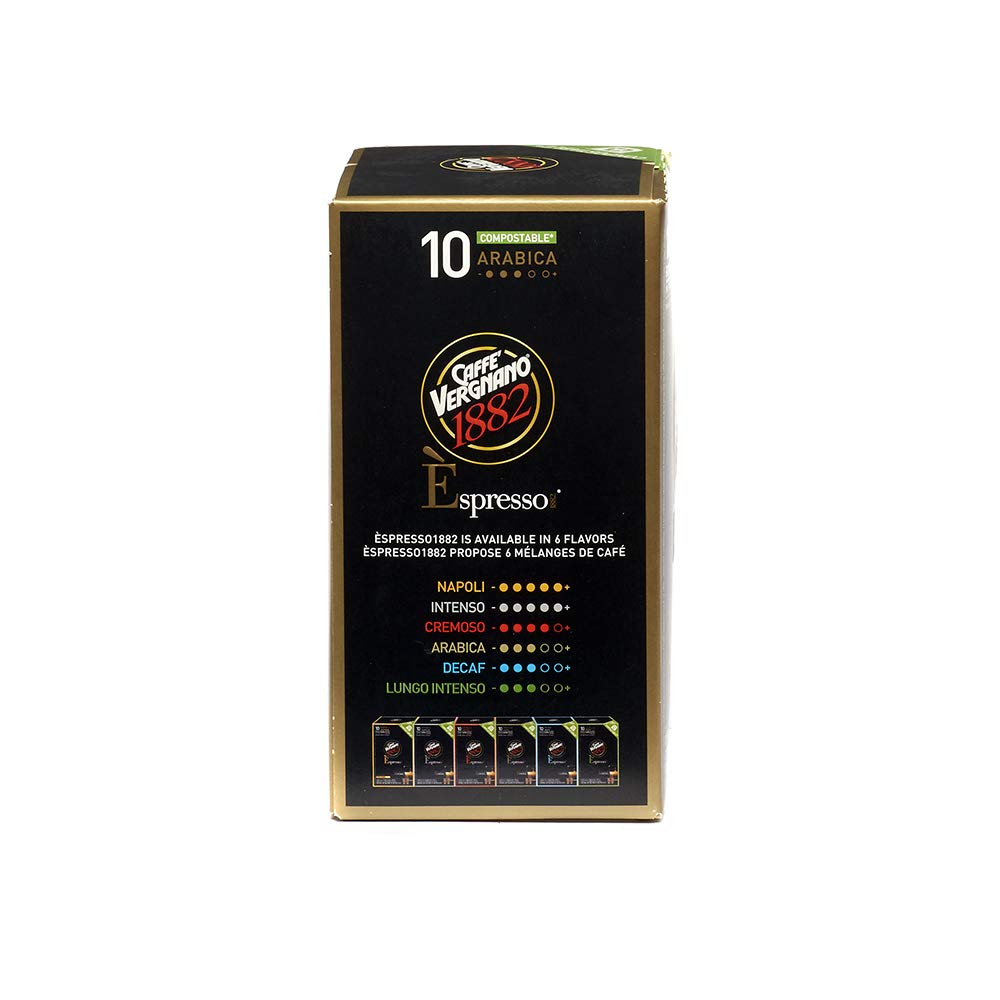 60 Caffè Vergnano Arabica Capsules Compatible with Nespresso Original Line Machines - 6 Packs of 10 Capsules