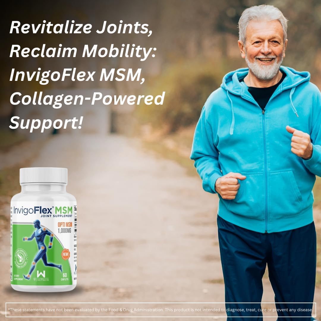 60 caplets of INVIGOFLEX MSM - Methylsulfonylmethane for Joint Health and Mobility