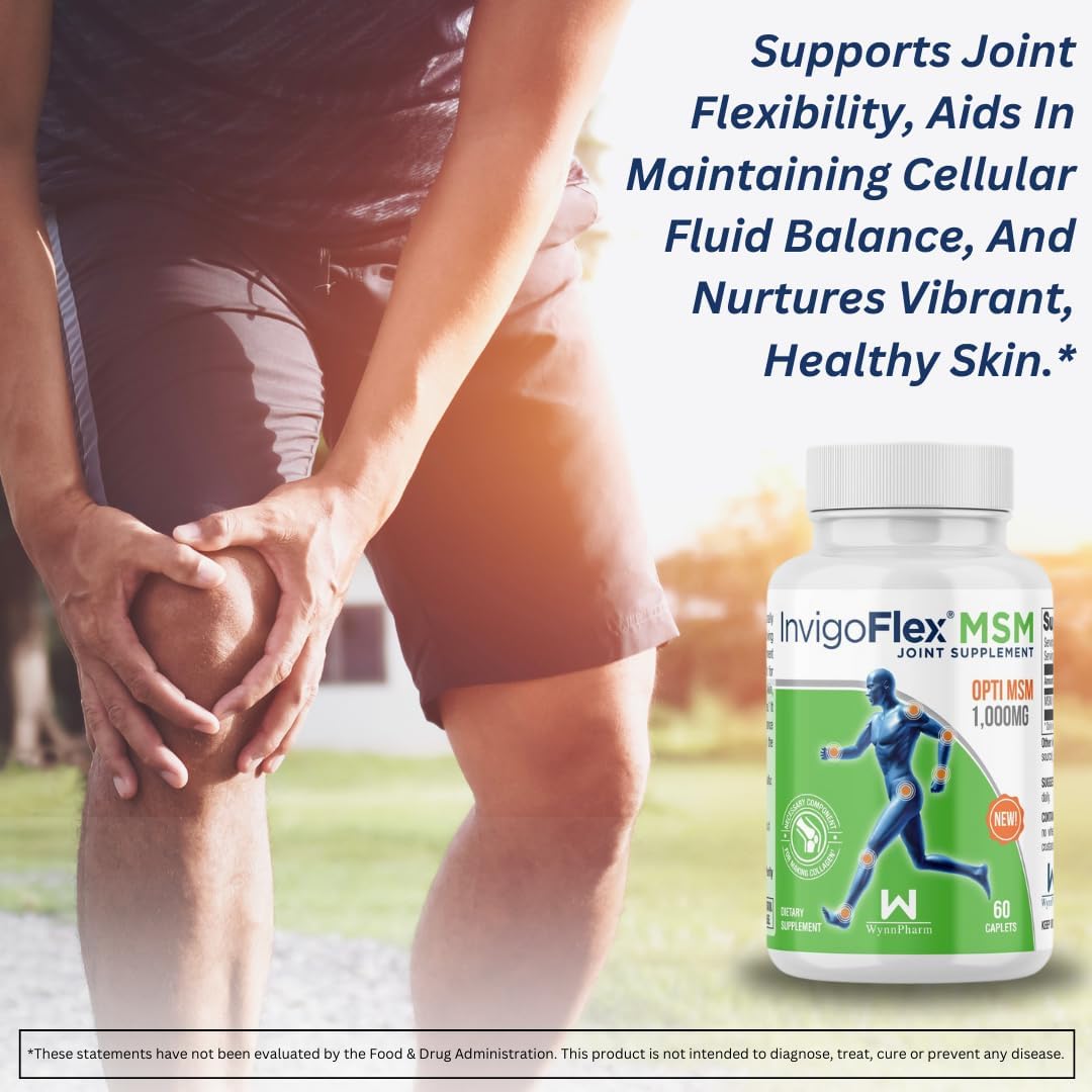 60 caplets of INVIGOFLEX MSM - Methylsulfonylmethane for Joint Health and Mobility