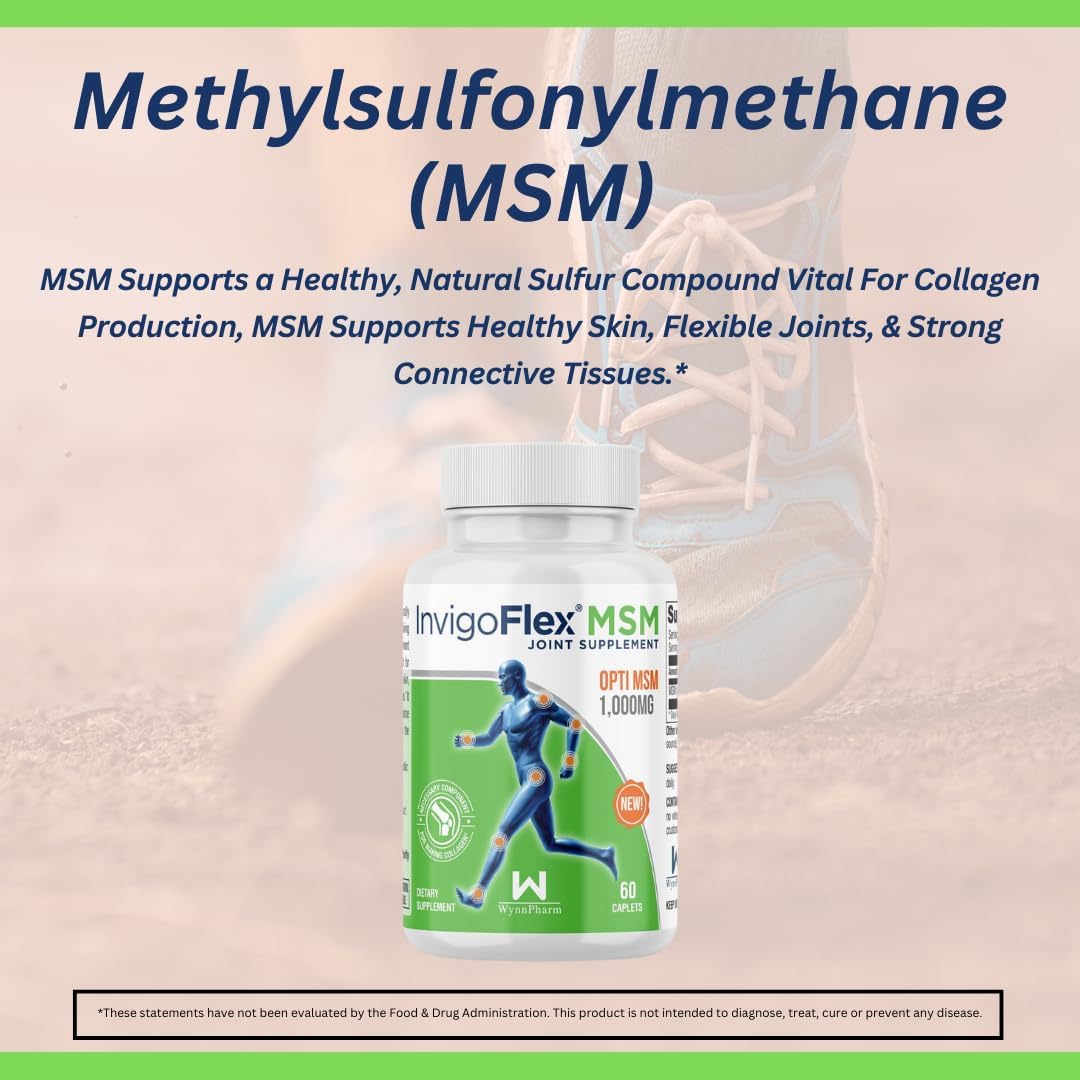 60 caplets of INVIGOFLEX MSM - Methylsulfonylmethane for Joint Health and Mobility