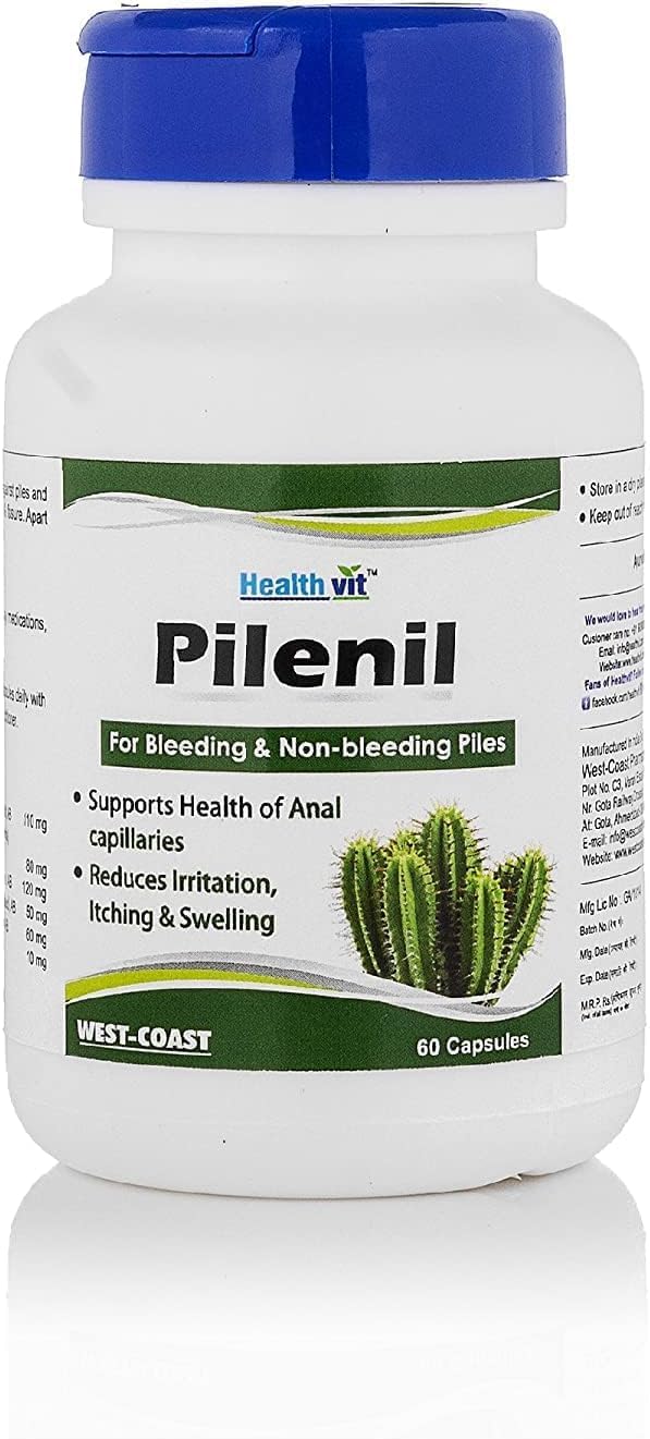 60-Capsule Pub Pilenil: Relief for Bleeding and Non-Bleeding Piles