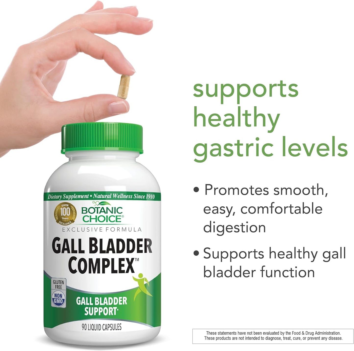 60 Capsules Botanic Choice Mega Fruits and Veggies Blend + 90 Capsules Gall Bladder Complex Bundle for Energy Balance, Superfood Supplement, and Healthy Digestive Function