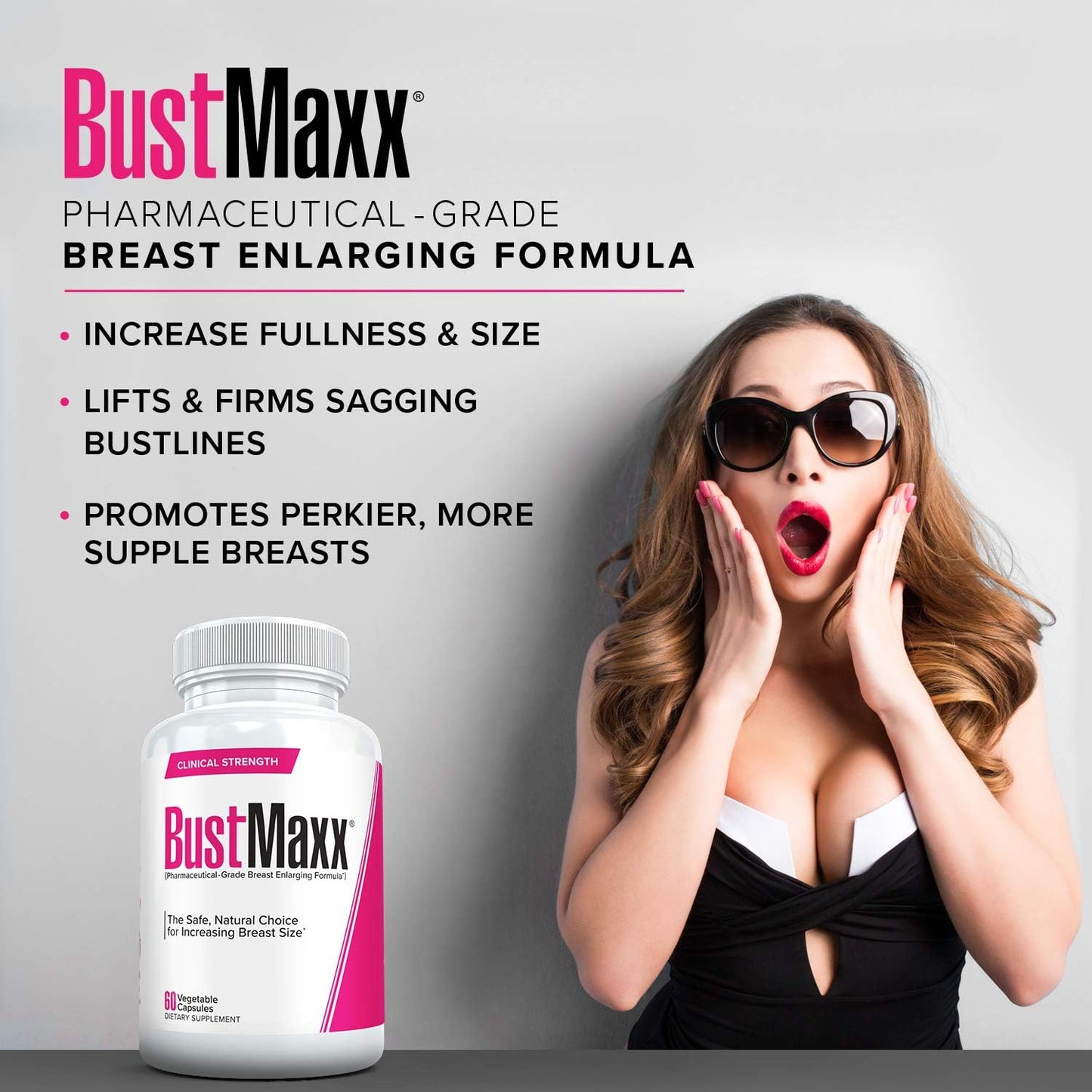 60 Capsules BustMaxx Breast Enhancement Pills - Trusted and Effective Supplement