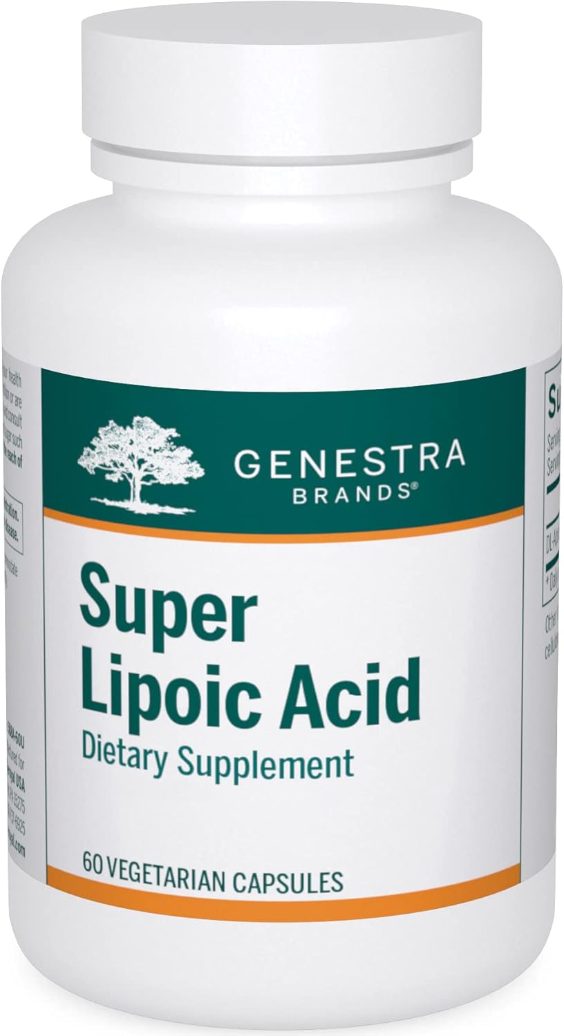 60 Capsules Genestra Brands Super Lipoic Acid with Alpha Lipoic Acid for Metabolism Support and Antioxidants