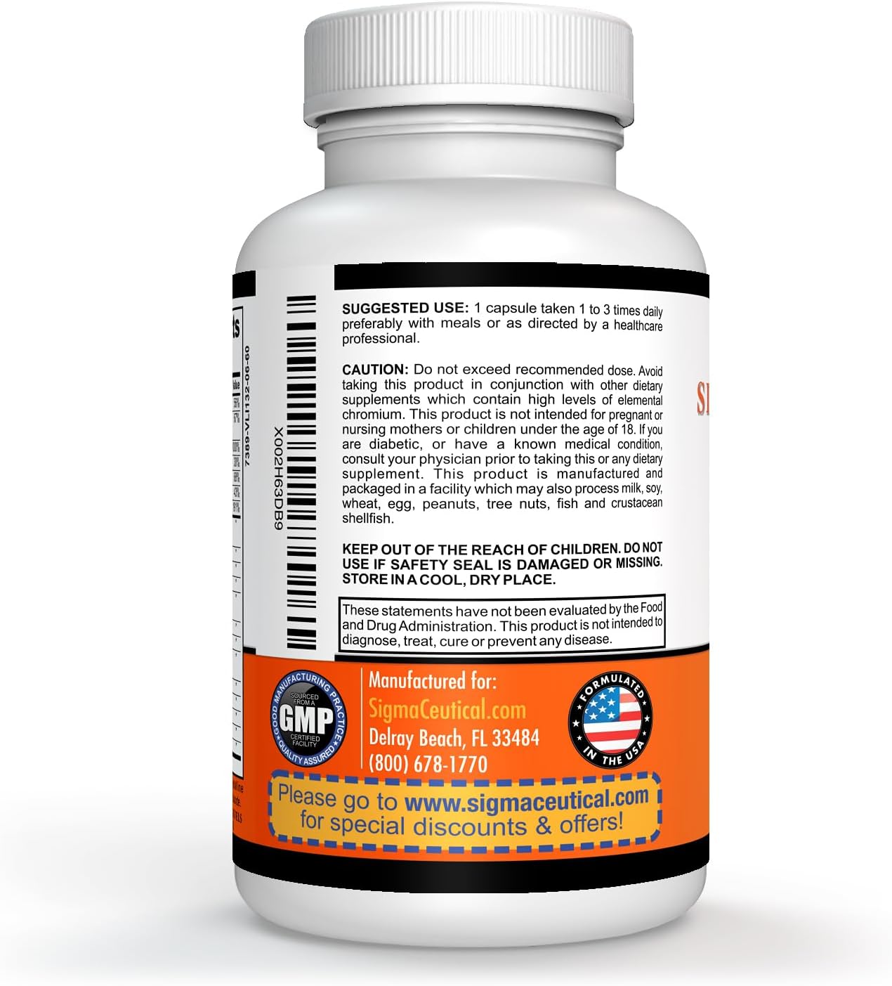 60 Capsules Gymnema Sylvestre Extract with Chromium and Cinnamon for Balance