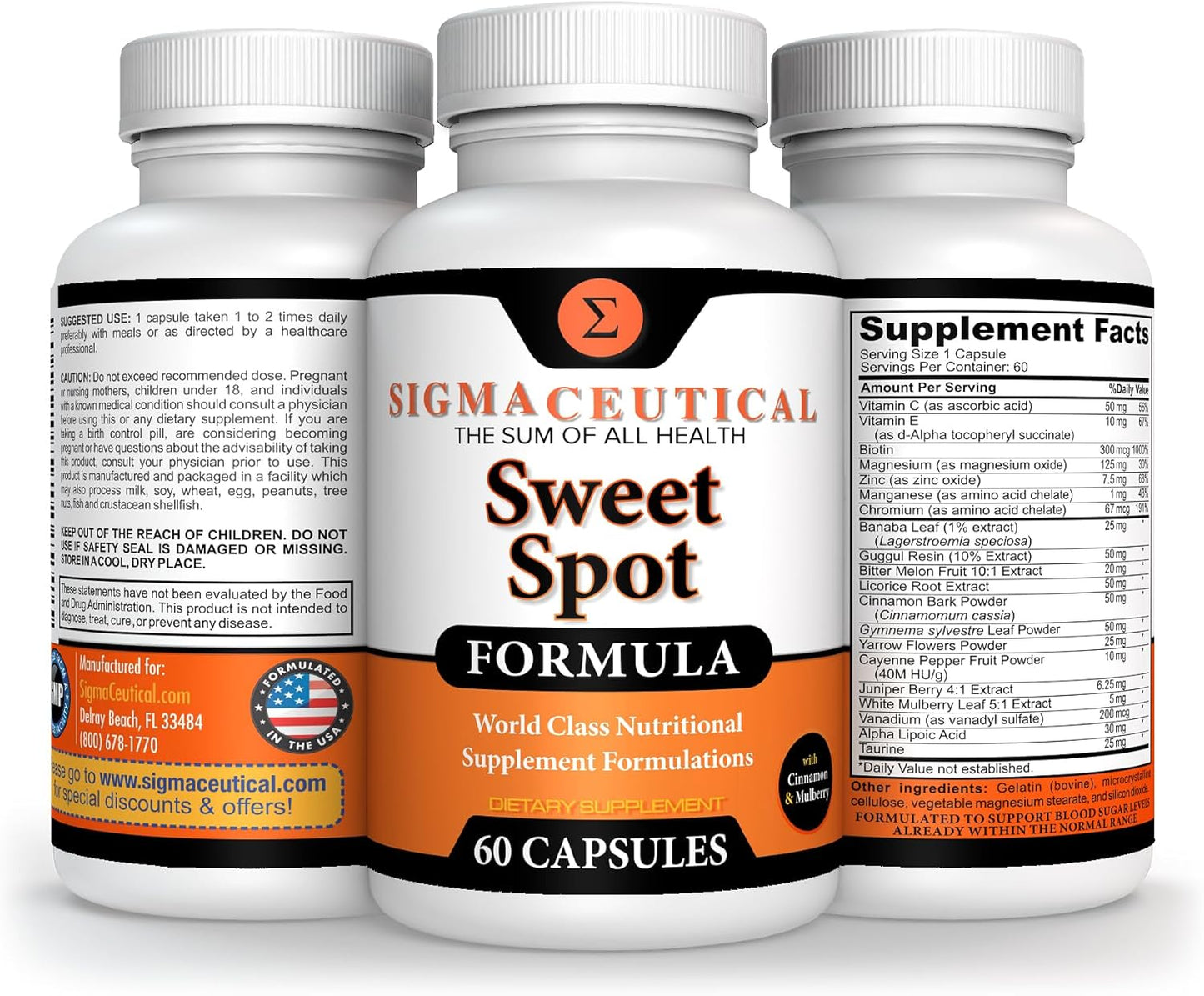 60 Capsules Gymnema Sylvestre Extract with Chromium and Cinnamon for Balance