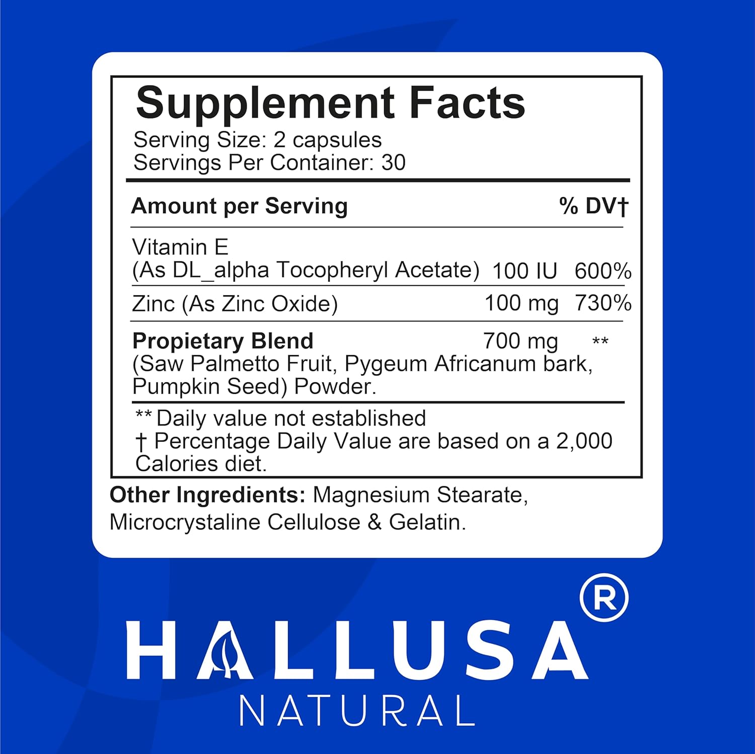 60 Capsules Hallprost Prostate Supplement with Saw Palmetto for Prostate Infections - Men's Health Support by Hallusa Natural