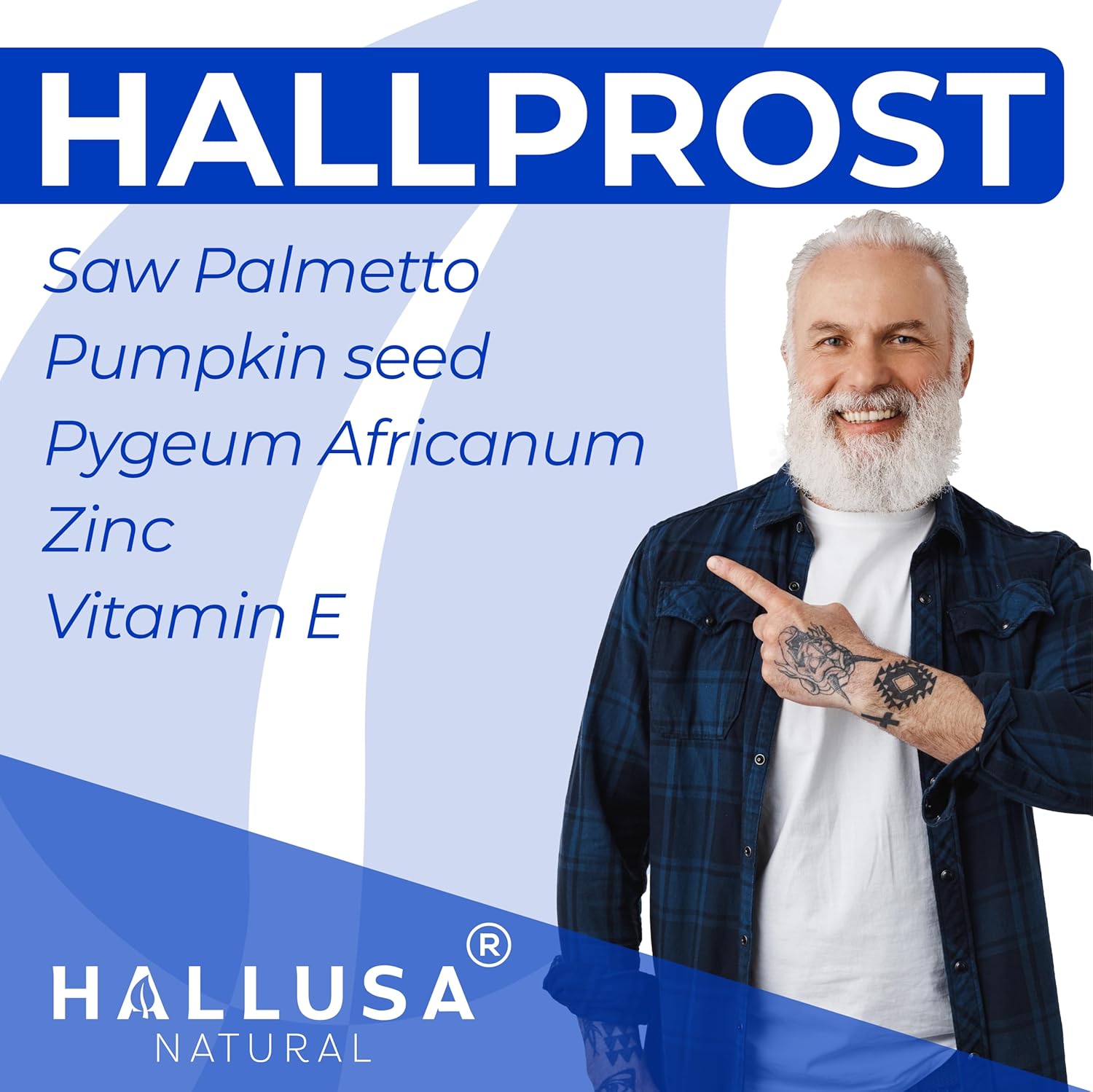 60 Capsules Hallprost Prostate Supplement with Saw Palmetto for Prostate Infections - Men's Health Support by Hallusa Natural