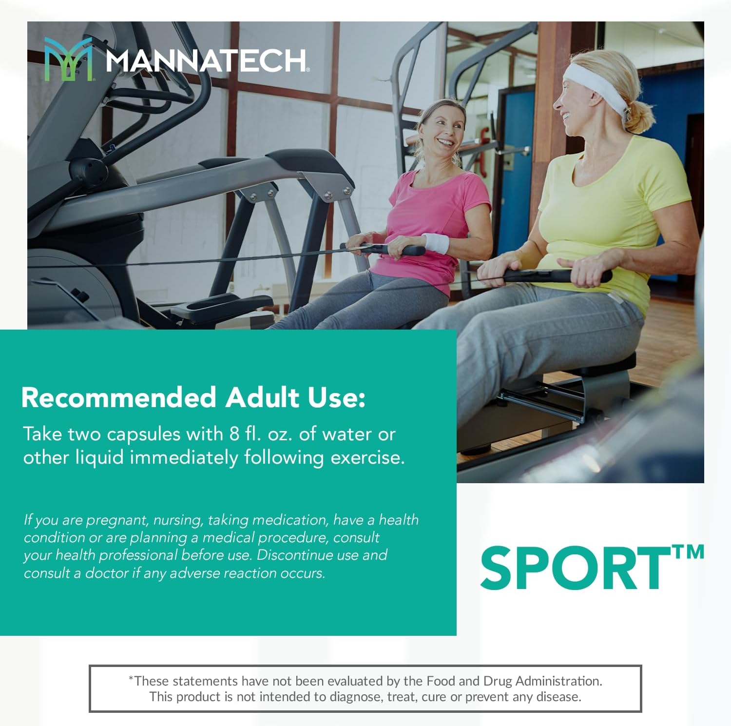 60 Capsules Mannatech Sport Vitamins for Energy, Production, and Recovery with Boron, Chromium, and Natural Herbs