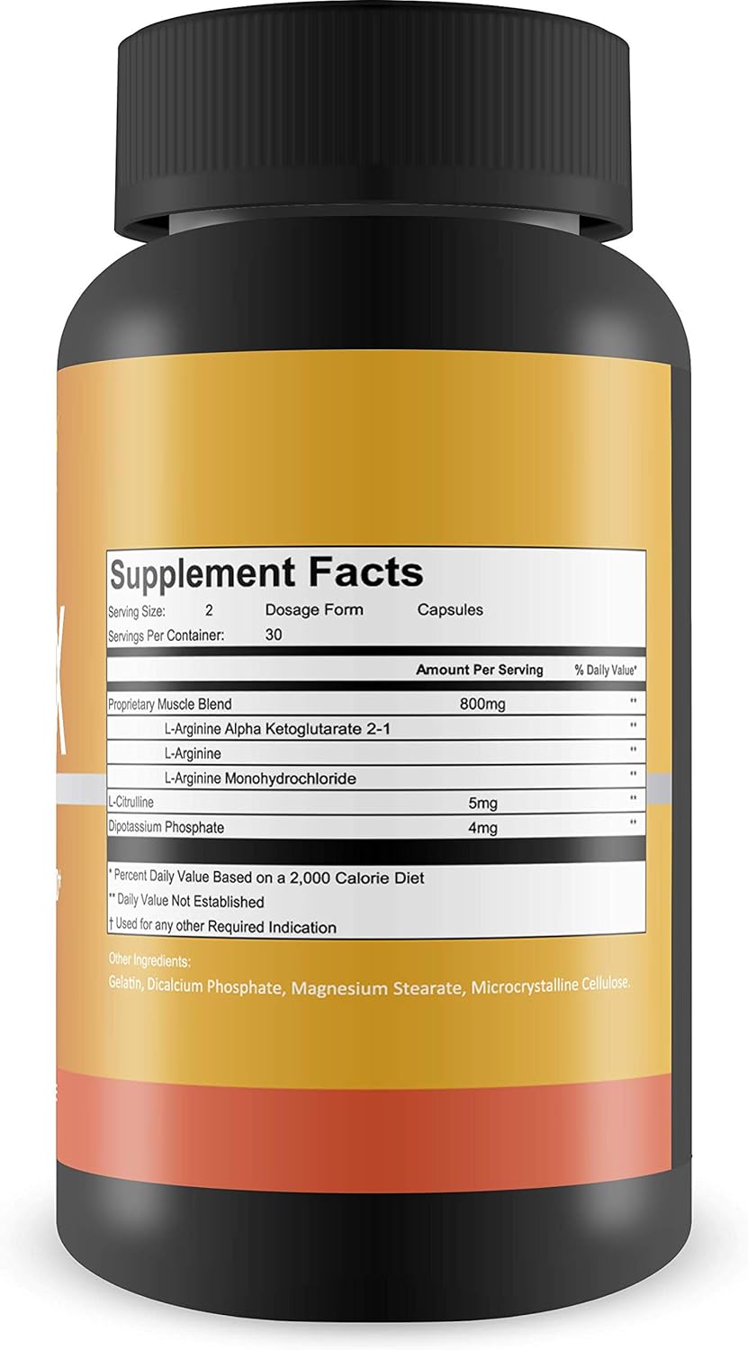 60 Capsules Neuromax Energy L-Arginine Formula for Vitality, Strength, and Recovery Time