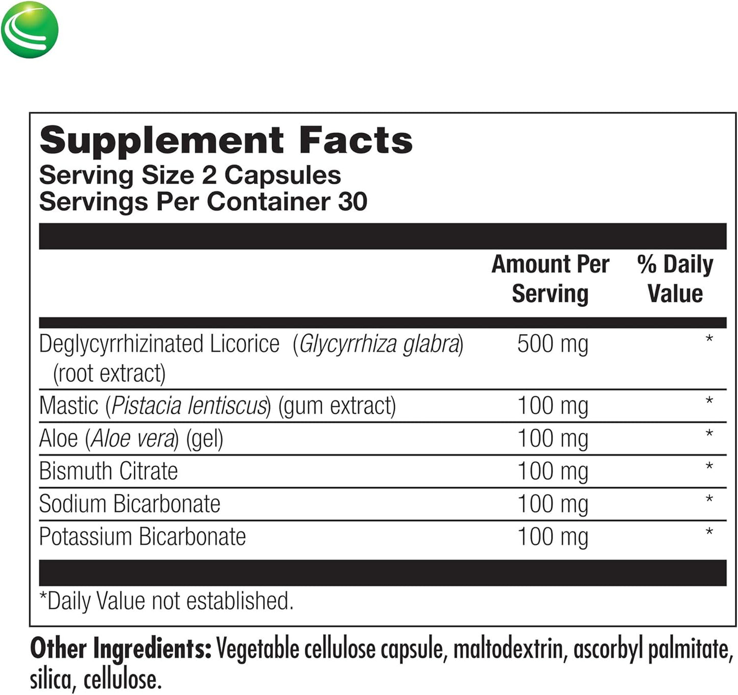 60 Capsules Nutra BioGenesis Gastric Repair Complex with Bismuth, Licorice, and Mastic Gum for Gastric Tissue Health Support