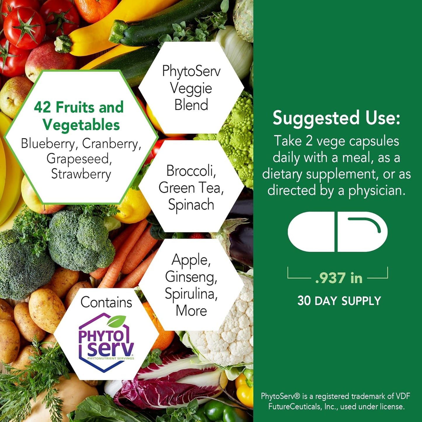 60 Capsules of Botanic Choice Mega Fruits and Veggies Blend with 90 Capsules of Aloe Vera - Energy Balance & Digestive Health Support Bundle