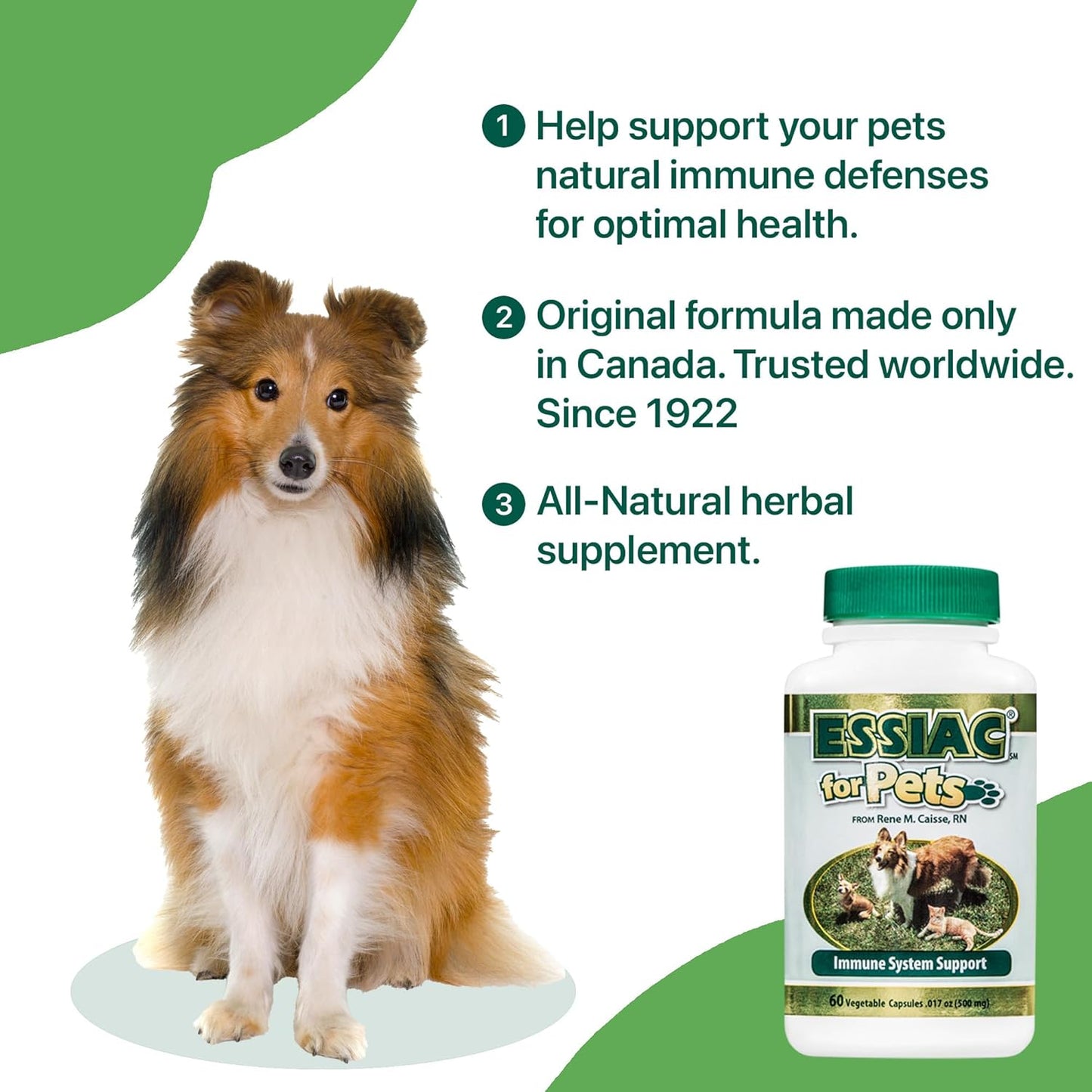60 Capsules of Essiac International Herbal Supplement for Pets