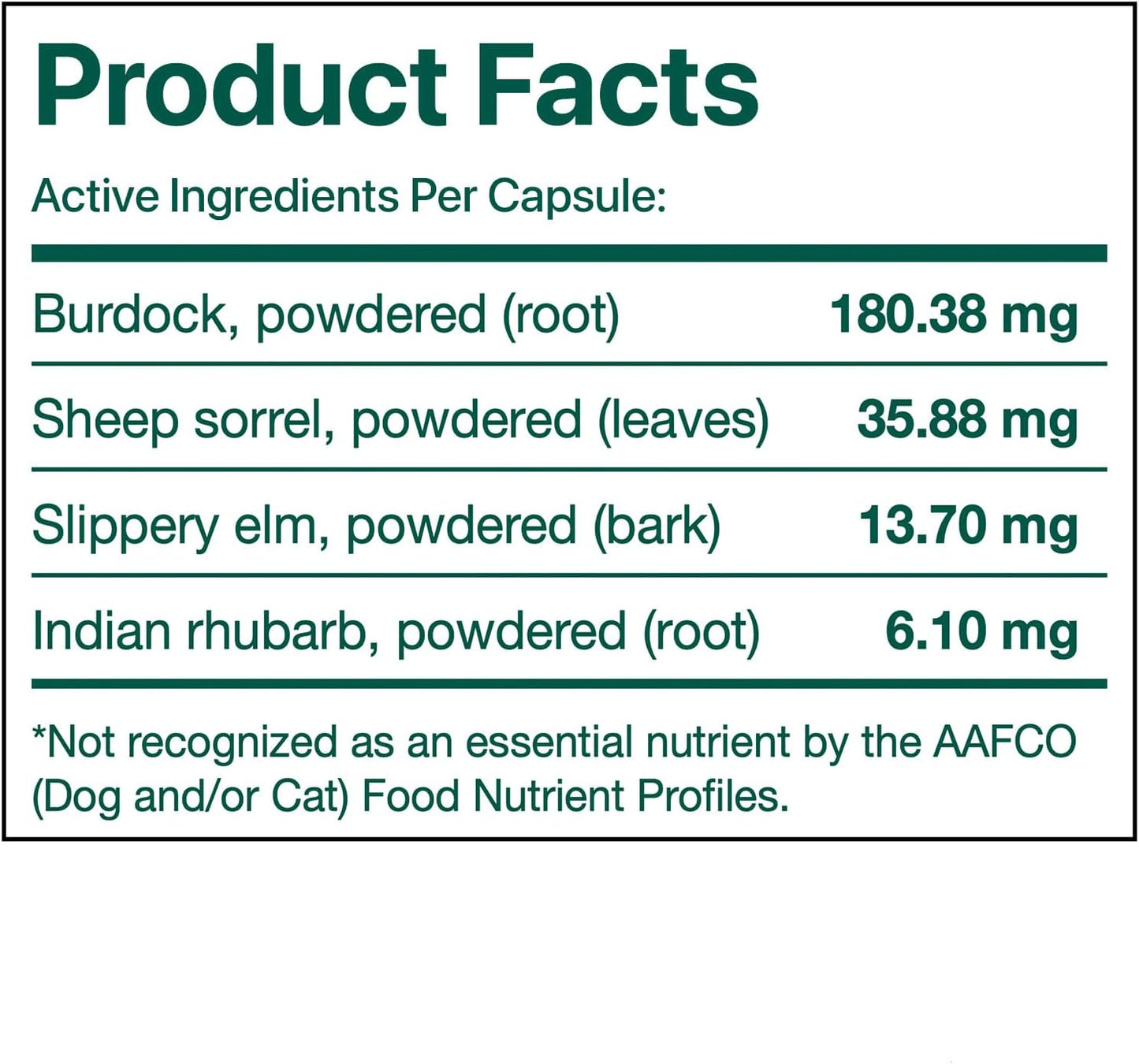 60 Capsules of Essiac International Herbal Supplement for Pets